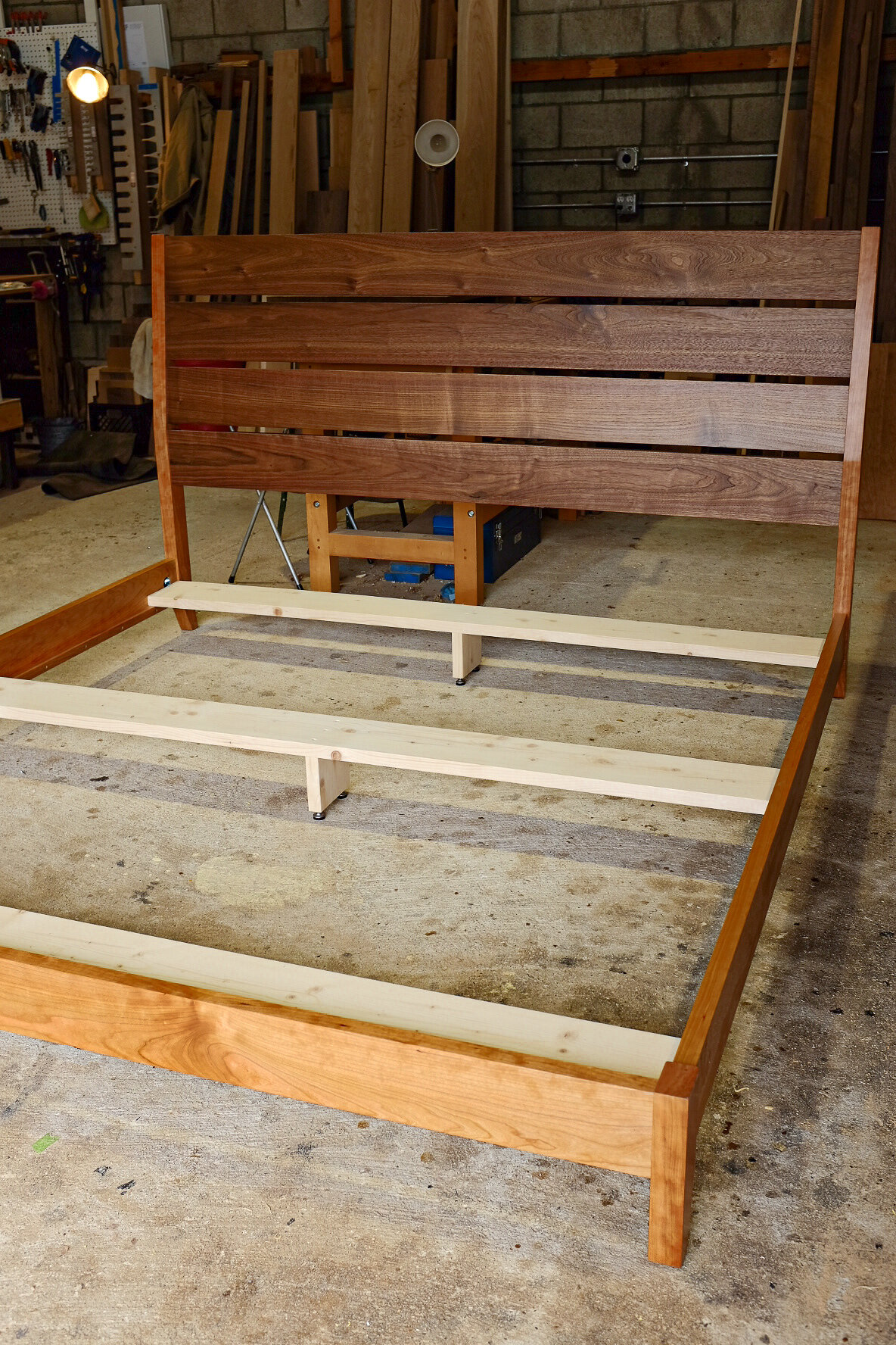 Walnut and Cherry Ventana Bed