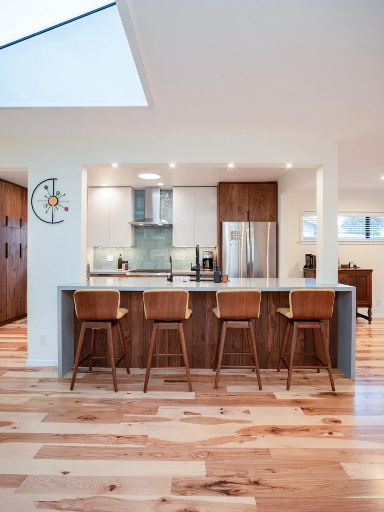 Custom walnut kitchen