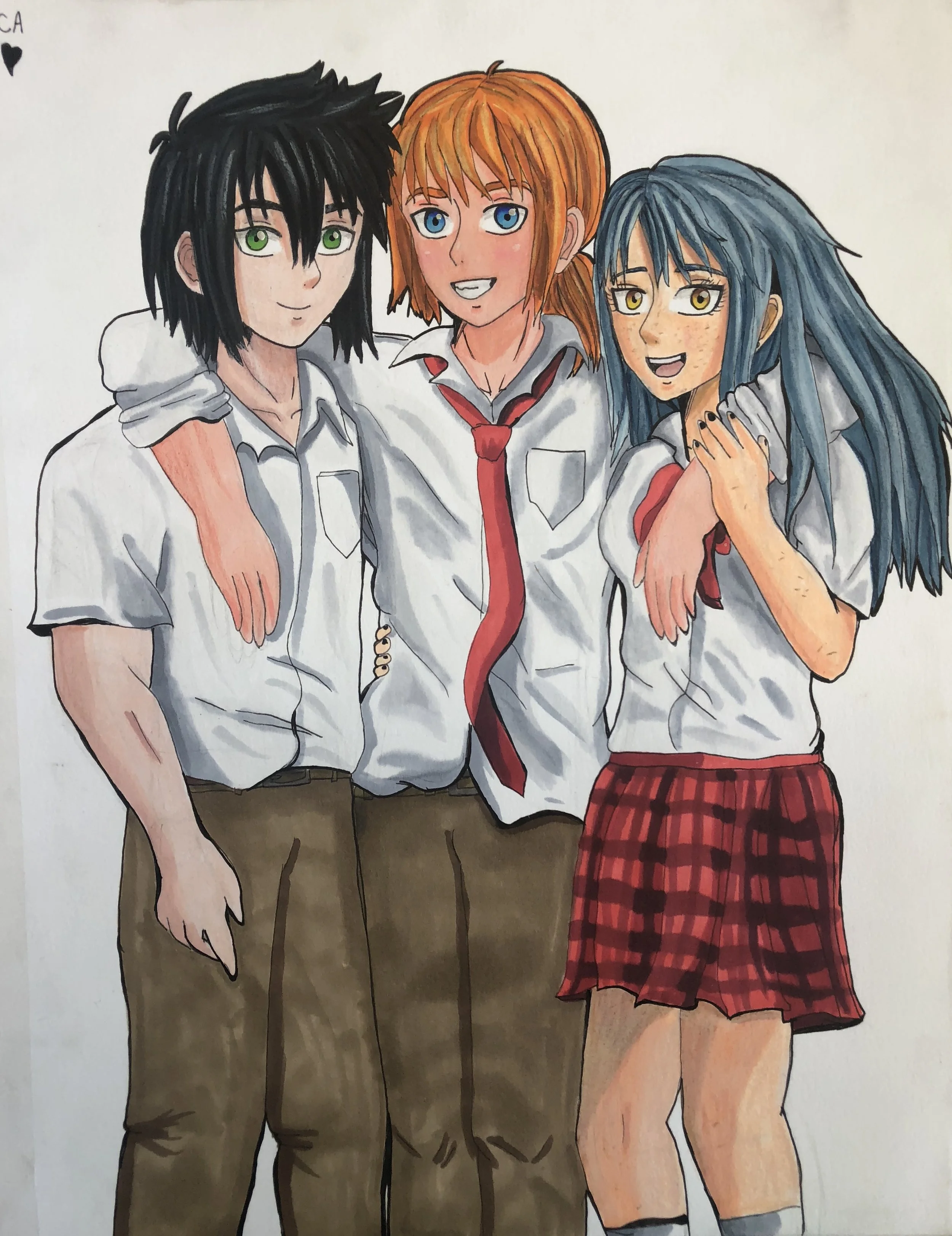 After School with a new OC, Wyatt Maxwell (black hair)