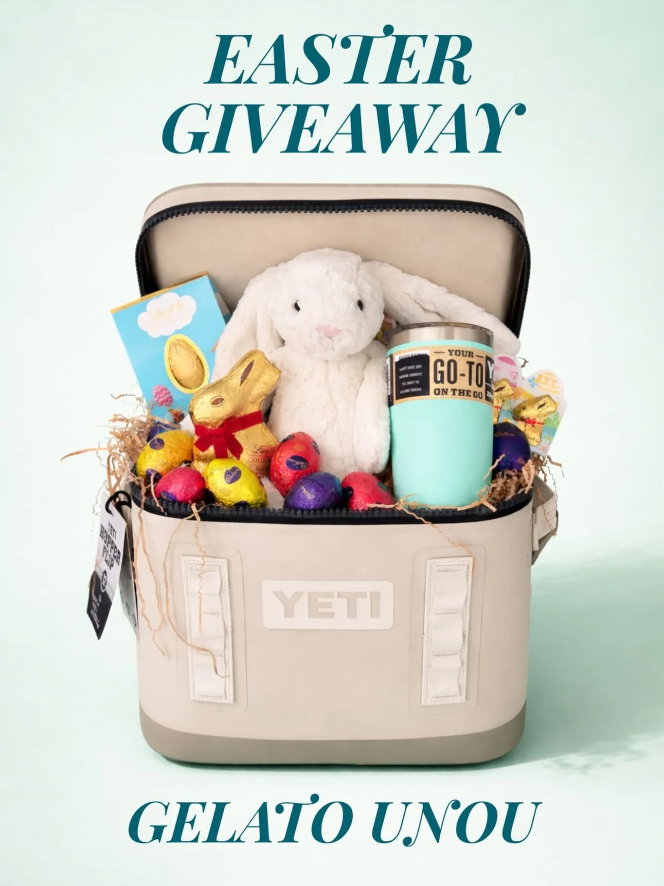 🐣✨ $550 EASTER GIVEAWAY ✨🐣

We&rsquo;ve created the ULTIMATE Easter basket and one lucky winner is taking it home! 🍫🐰🍨

Inside you&rsquo;ll find:
🧊 YETI 12 Soft Cooler (Cape Taupe)
🥤 YETI 20oz Tumbler (Seafoam)
🐰 Jellycat Bunny
🍫 Lindt, Cadb