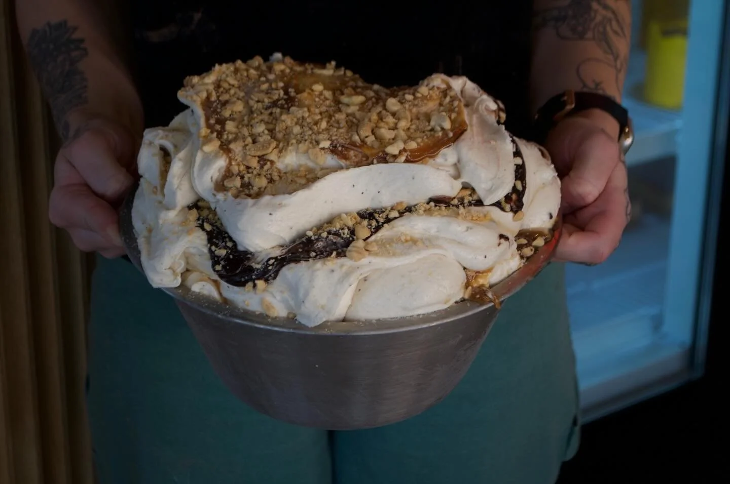 You can't go wrong with our signature Snickers gelato!!! 😝