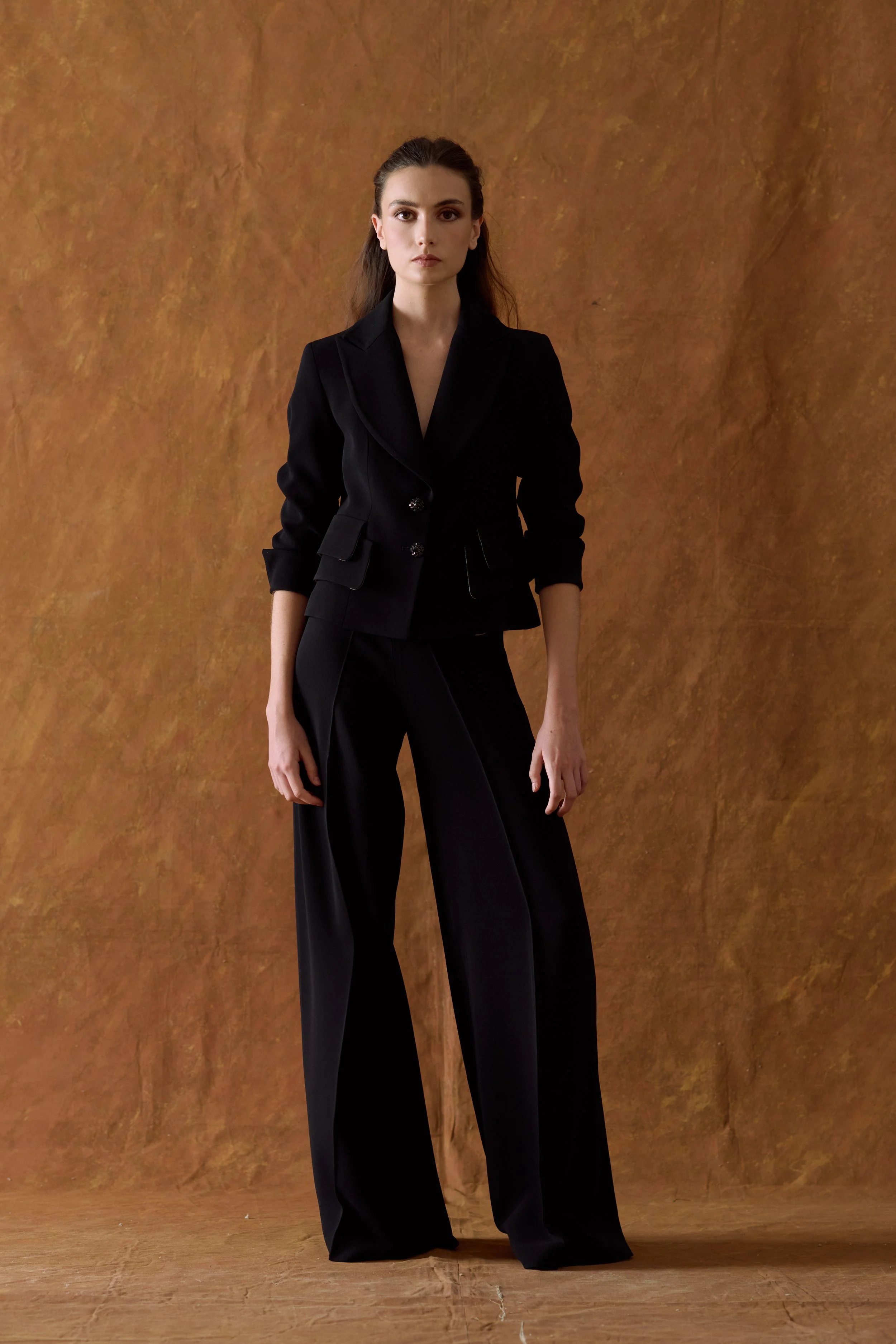 Sharkskin Maxi Pants