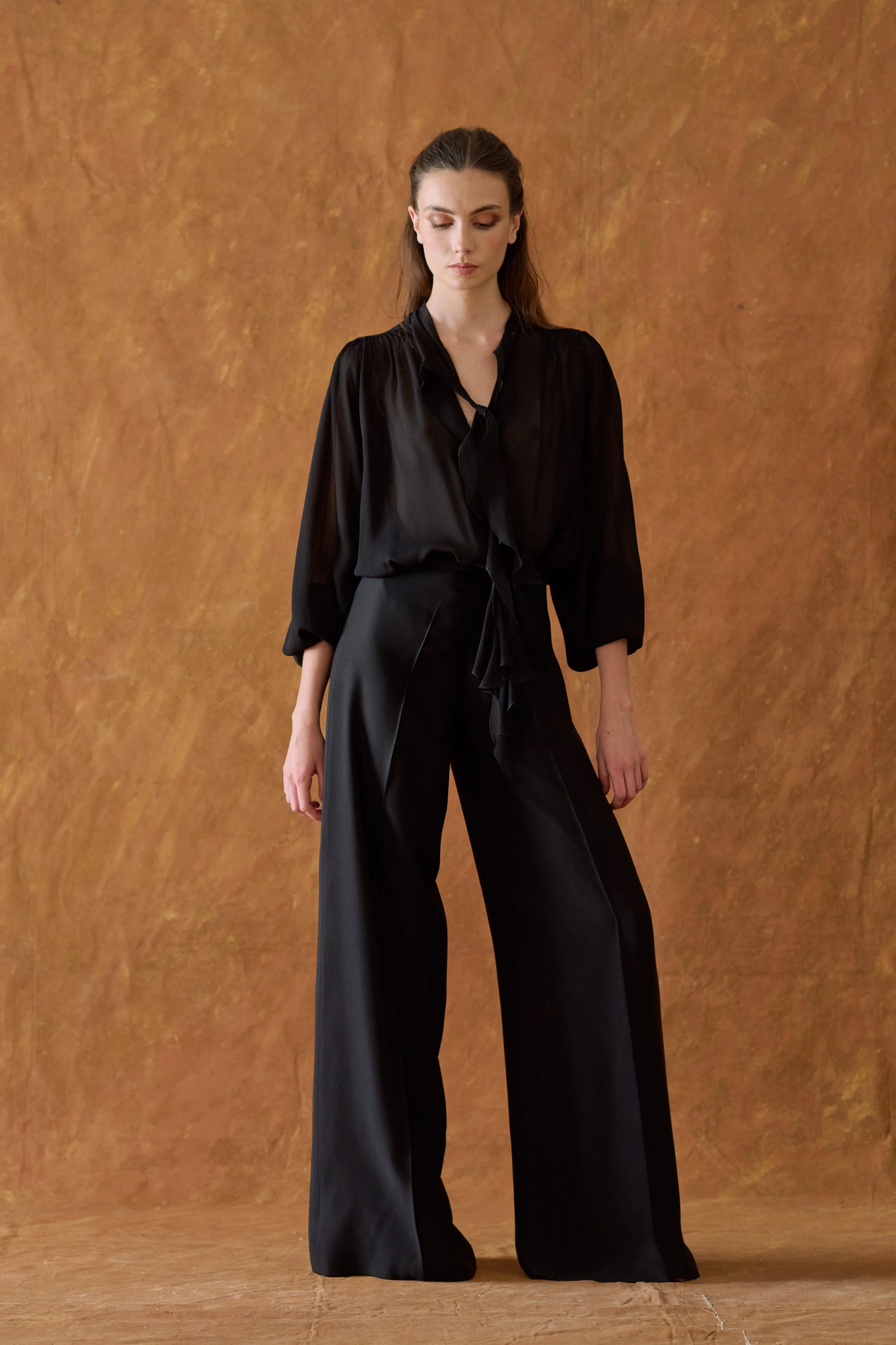 Crepe Maxi Pants