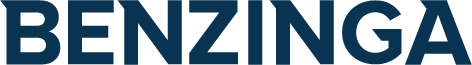 The text 'BENZINGA' in bold, dark blue letters.
