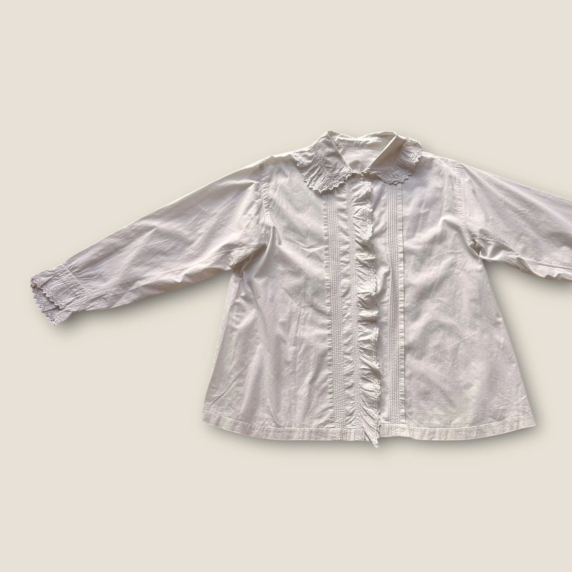 Handmade Victorian Cotton Shirt - Size UK 12