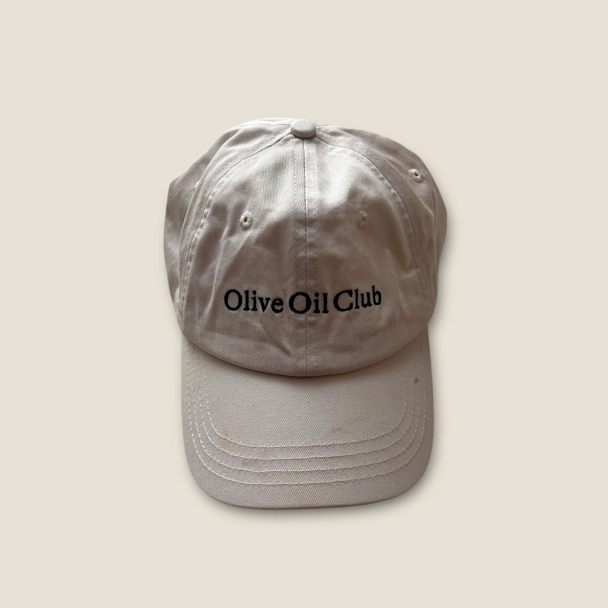 Olive Oil Club Embroidered Canvas Cap - OS