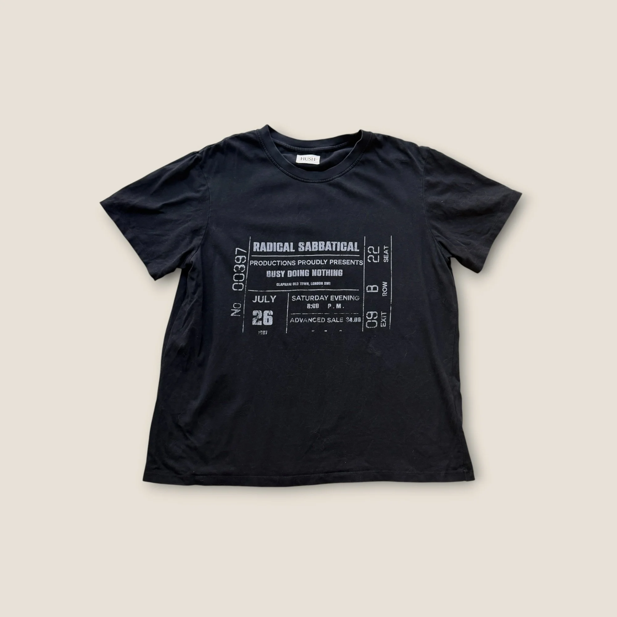 Hush Printed Cotton Jersey Tee - Size M/L