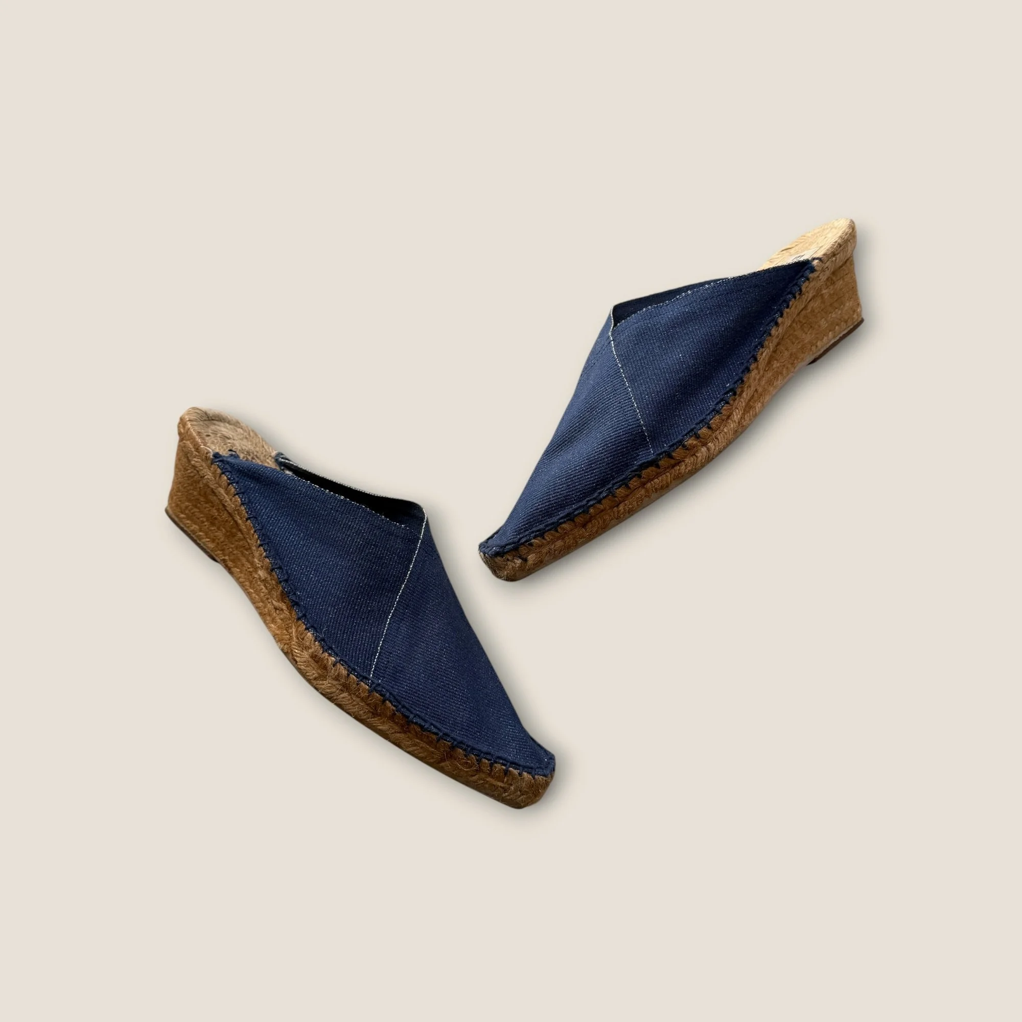 Vintage 90s Espadrille Wedges - Size UK 5