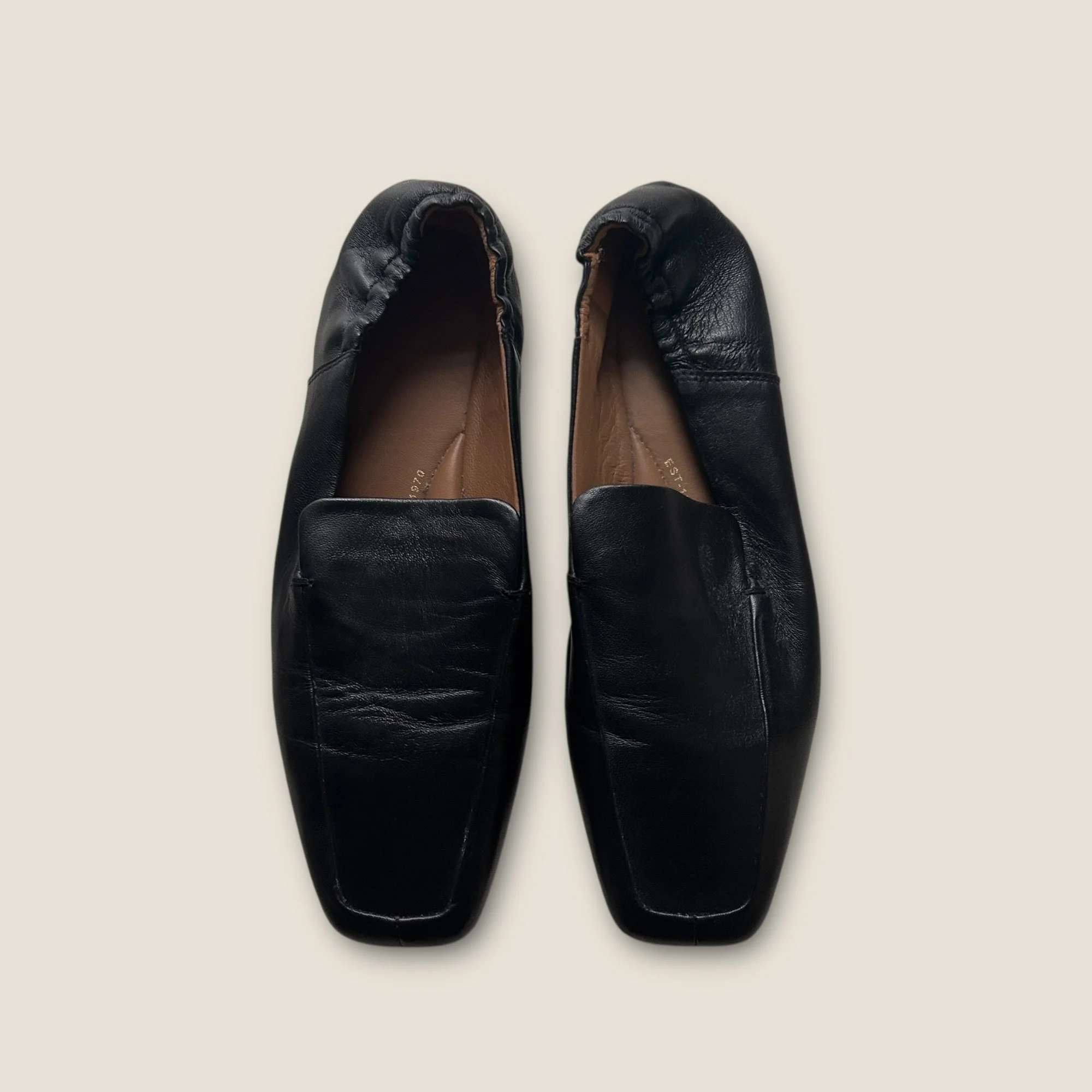 Jigsaw Square Toe Leather Loafers - Size UK 7