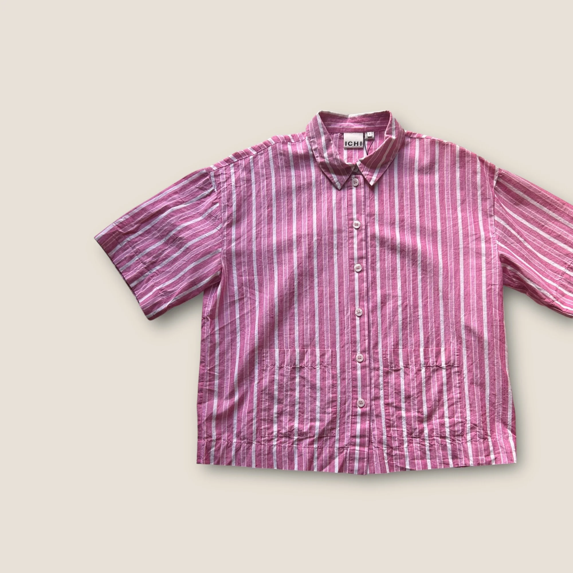 Ichi Cotton Shirt & Shorts Set - Size UK 10