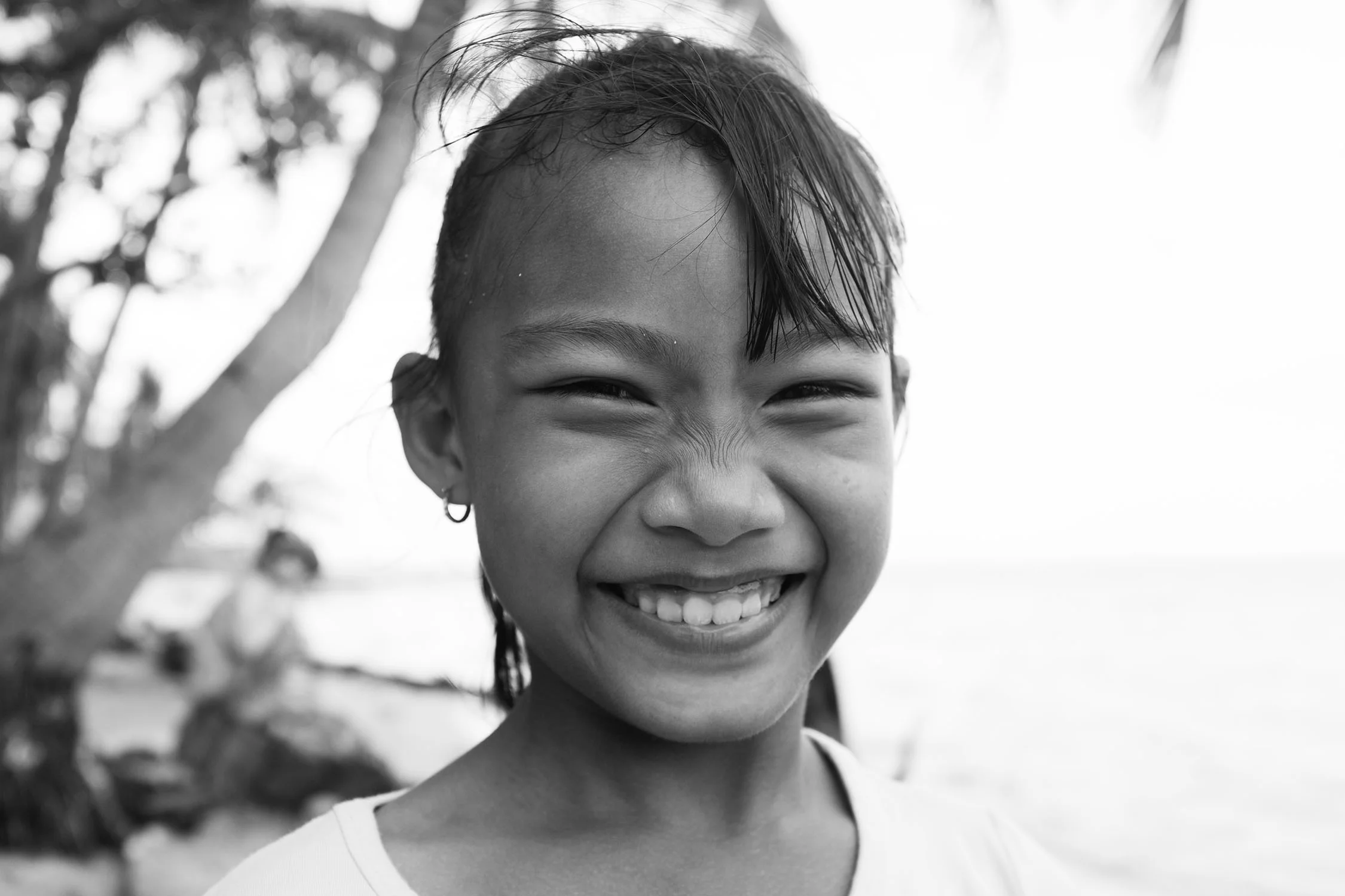 Black and white portrait photography