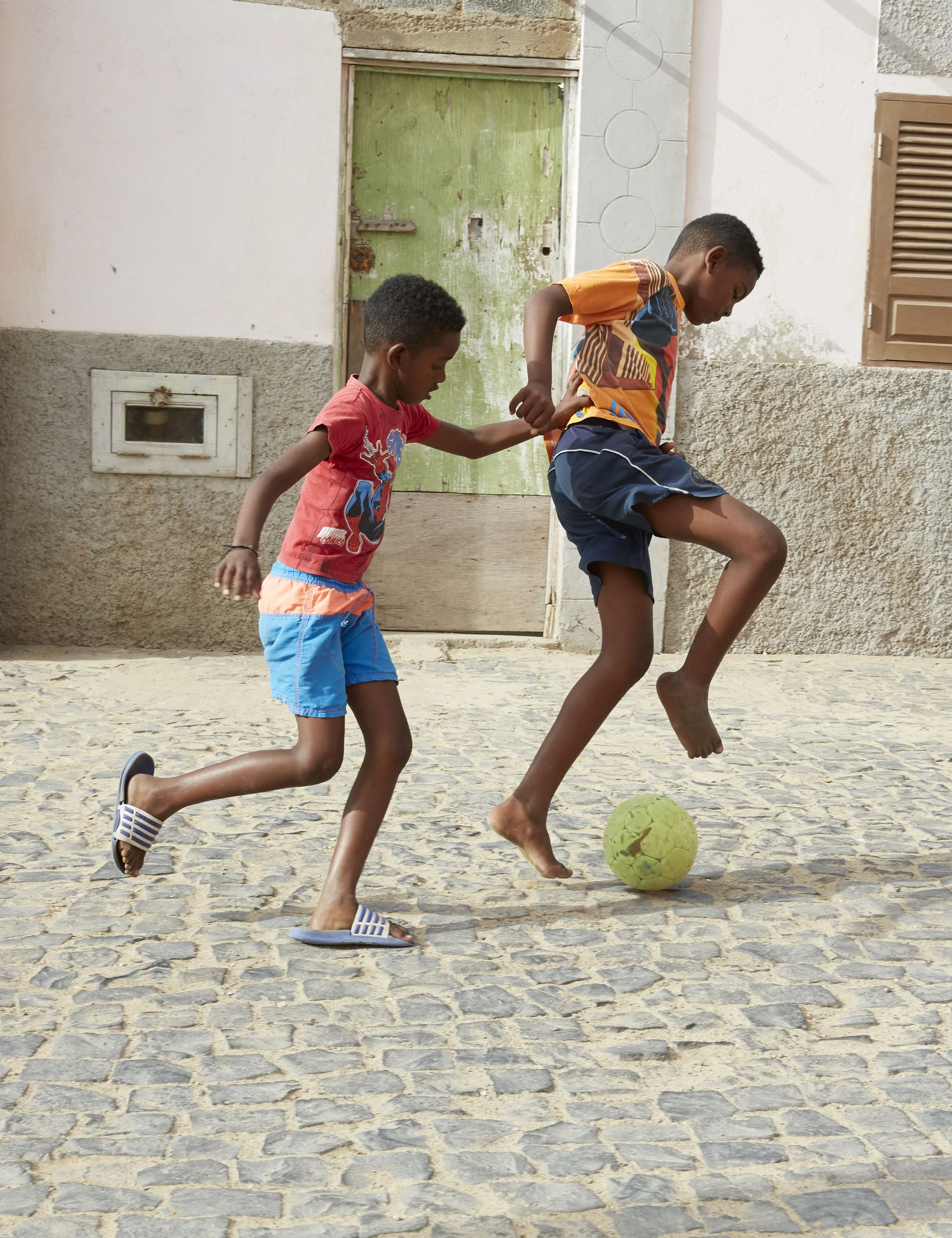 Stunning sport action shots of a kick-about