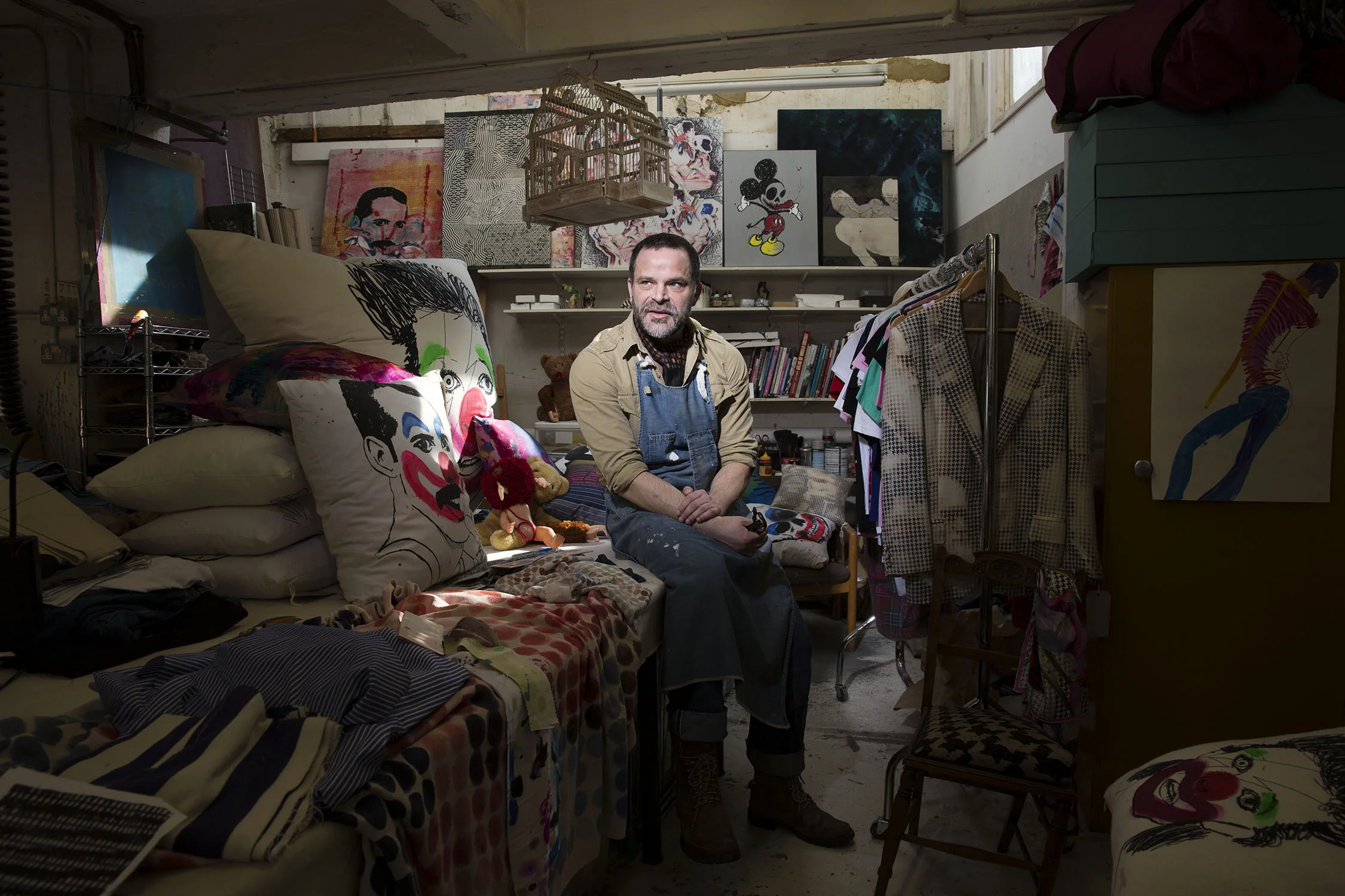 Photography of artists by Nick Dolding