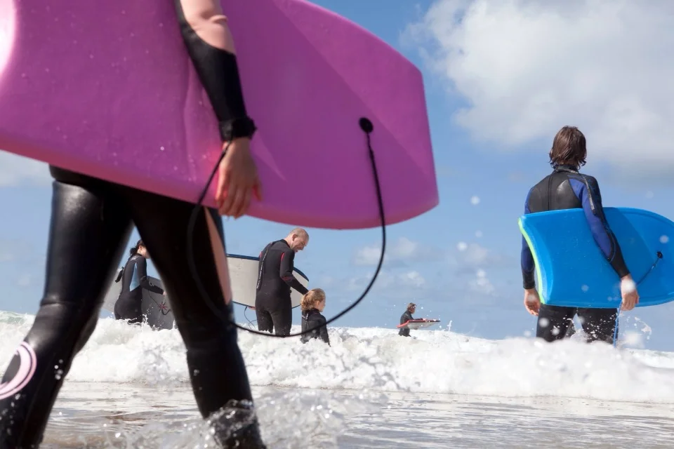 Candid portraits of surfers