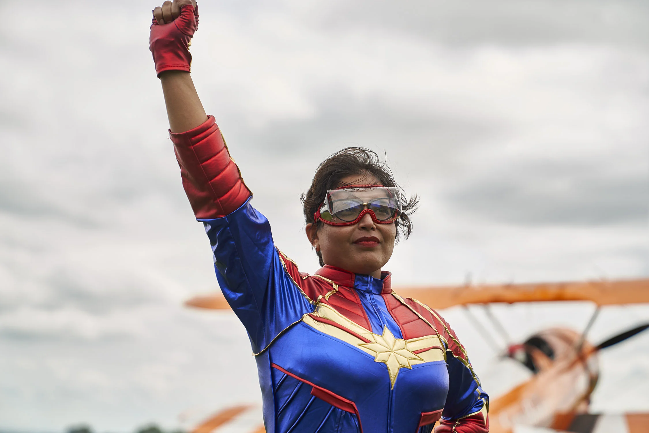 Hems as Wonderwoman taking on a challenge
