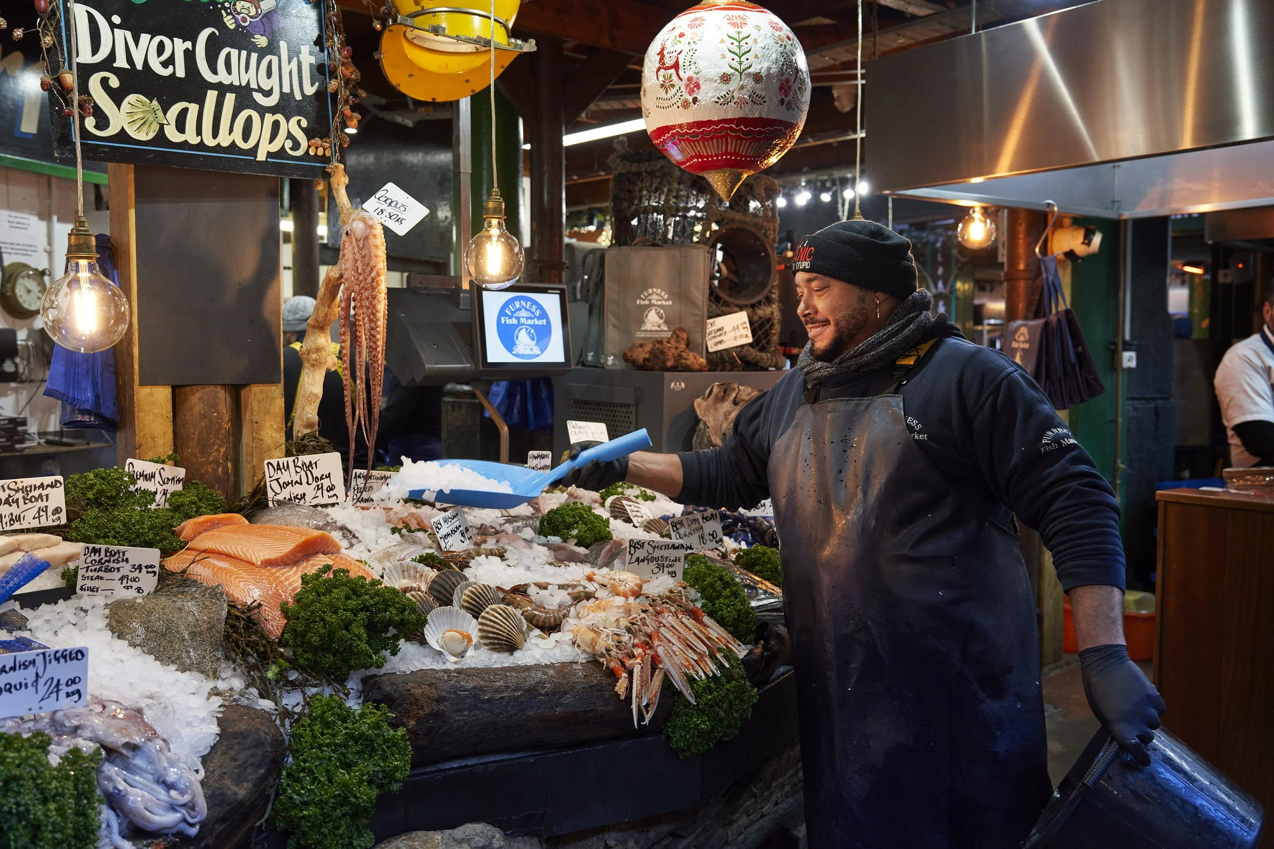 Fishmongers in Borough Market London