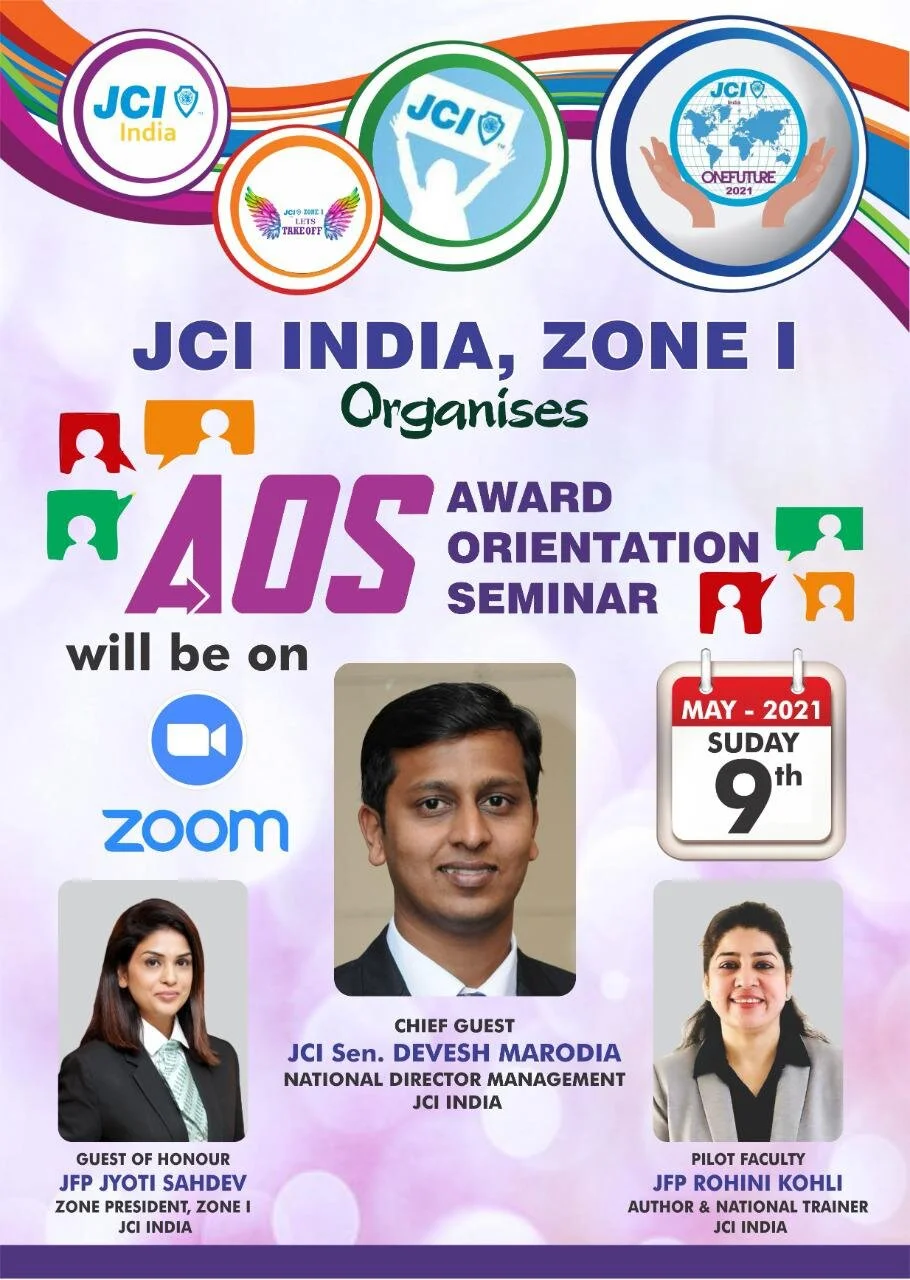 Awards Orientation Seminar Zone 1 ( Punjab) JCI India