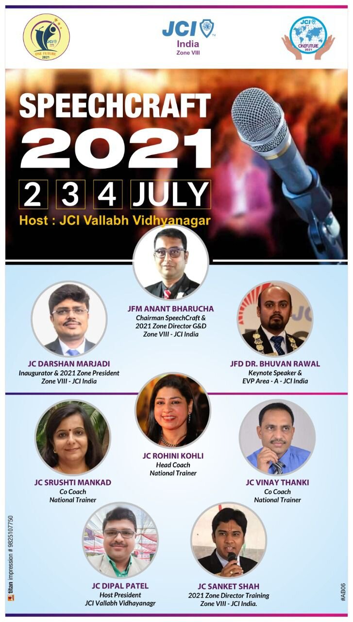 JCI India Speechcraft 2021 at Anand, Gujarat