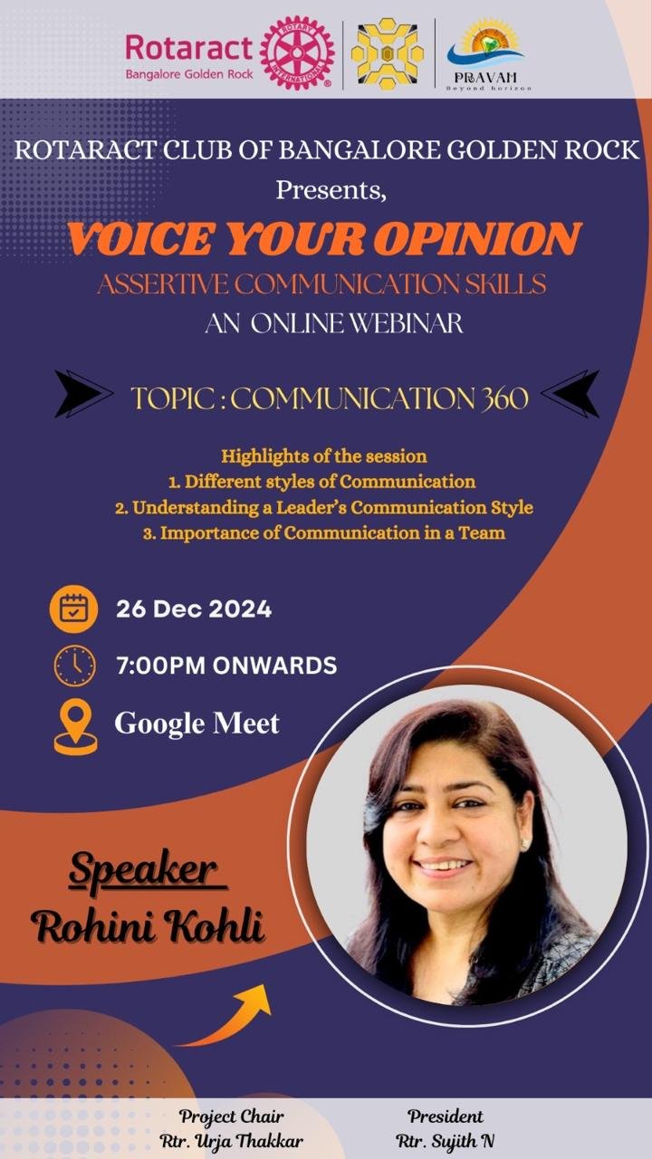 “ Voice Your Opinion” with Rotaract Club Of Bangalore