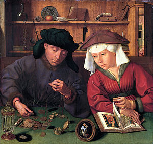 money changers by Quentin Massys