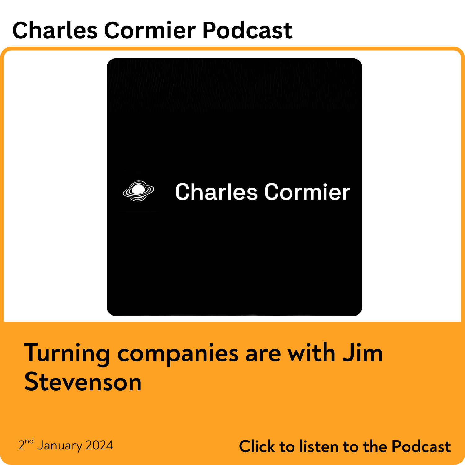 Turning companies are with Jim Stevenson