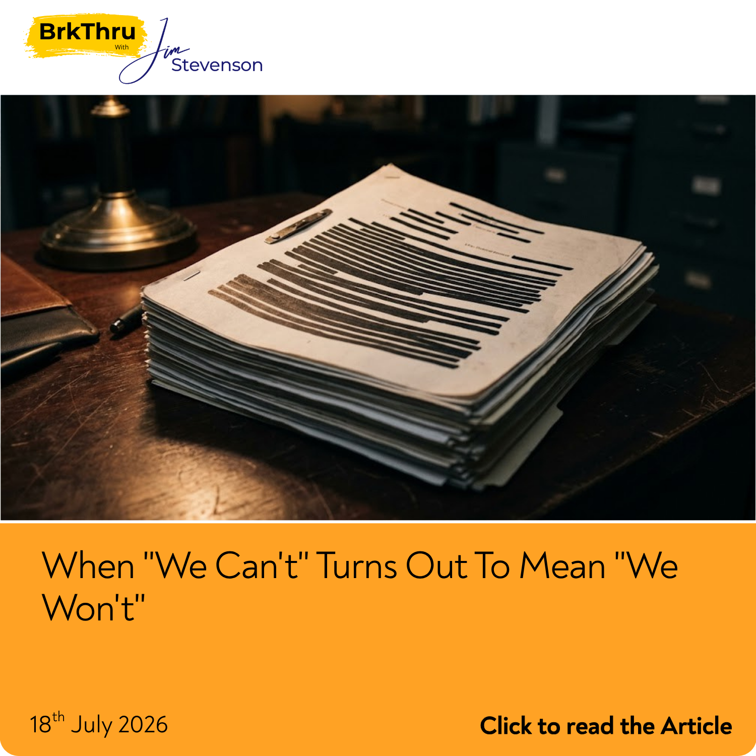 When "We Can't" Turns Out To Mean "We Won't"