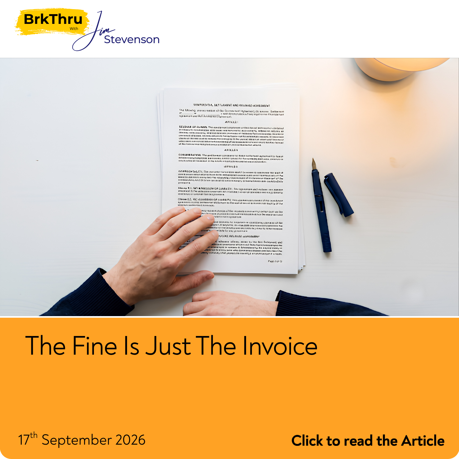 The Fine Is Just The Invoice