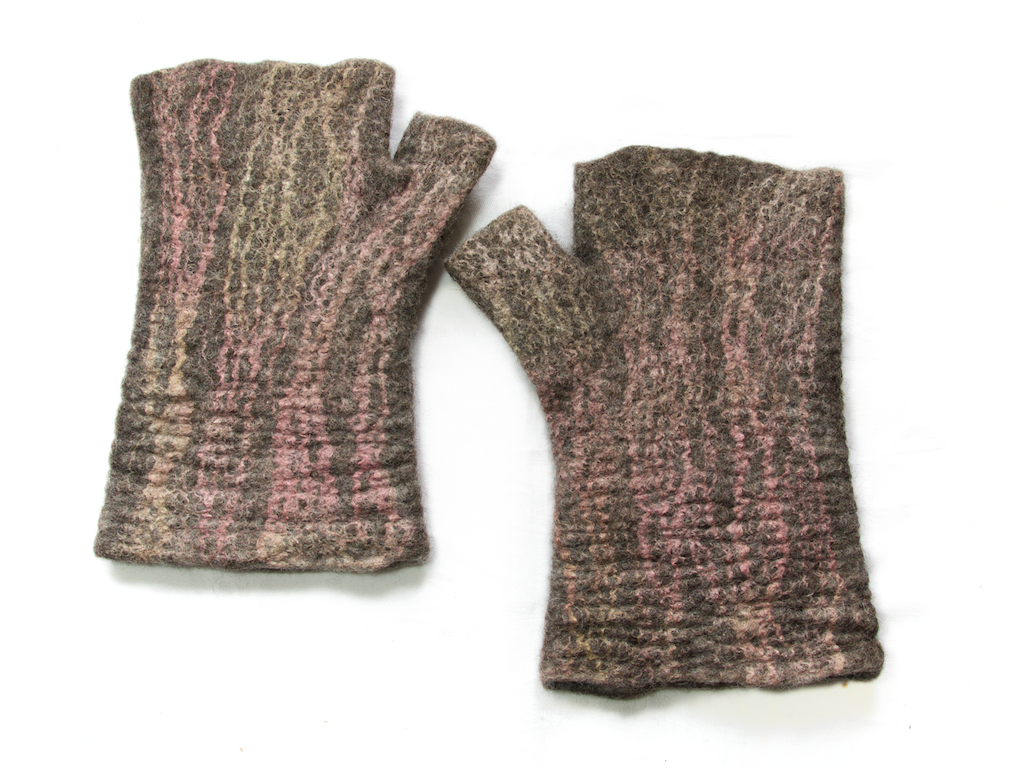 Fernhill Fibre felt wrist warmers with thumb grey pink.png