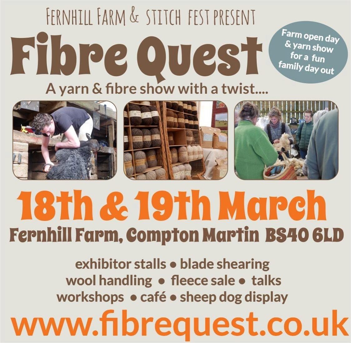 Join us this weekend for Blade Shearing, Fleece Sale and @fibrequest 

Day tickets are &pound;5 or spend the weekend with us for &pound;8 

@fernhillfibre &amp; @stitchfestsw are bringing this exciting new show to join our original Blade Shearing Tou