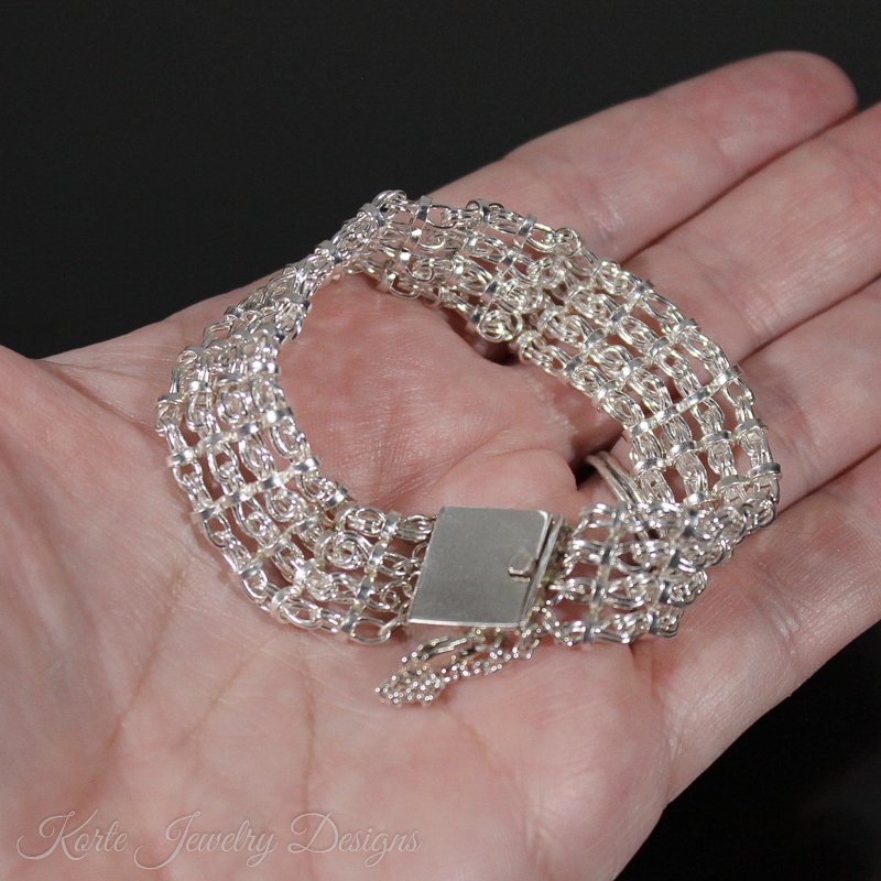 Pinched Loop Bracelet with Spacers and Toggle Clasp — Korte Jewelry Designs