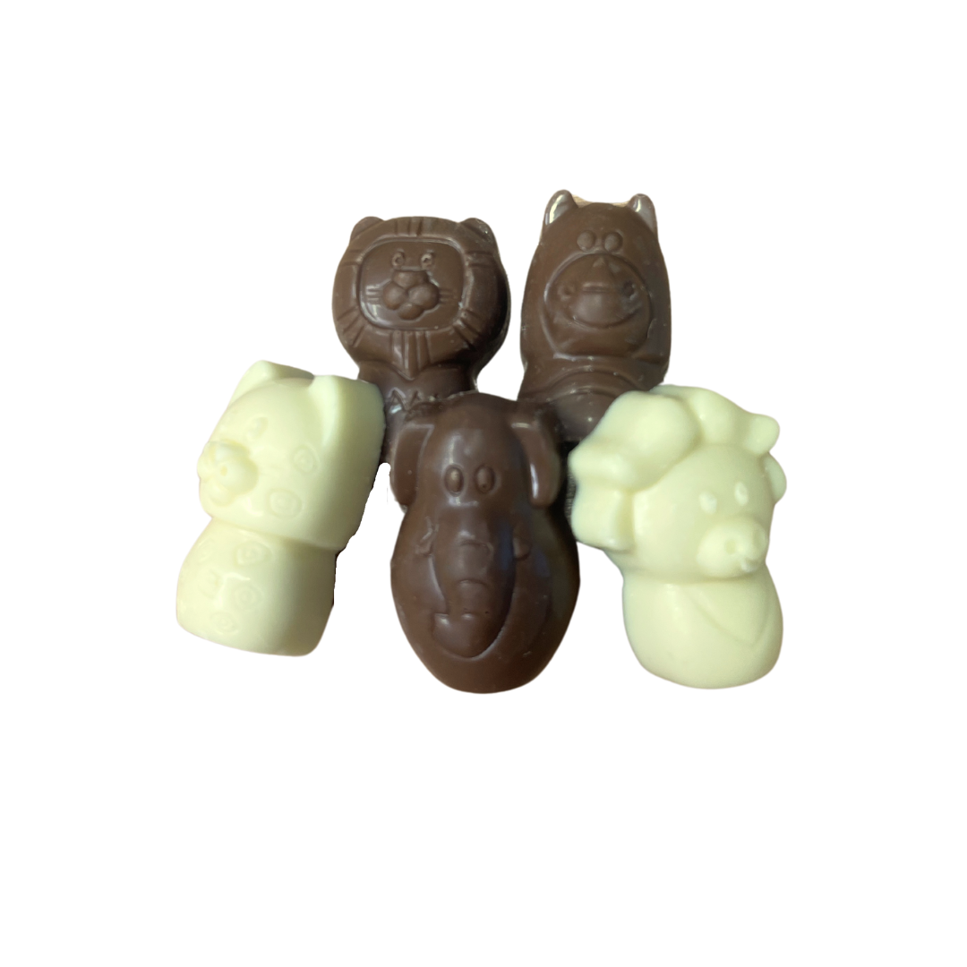 Belgian Milk and White Chocolate Safari Animals