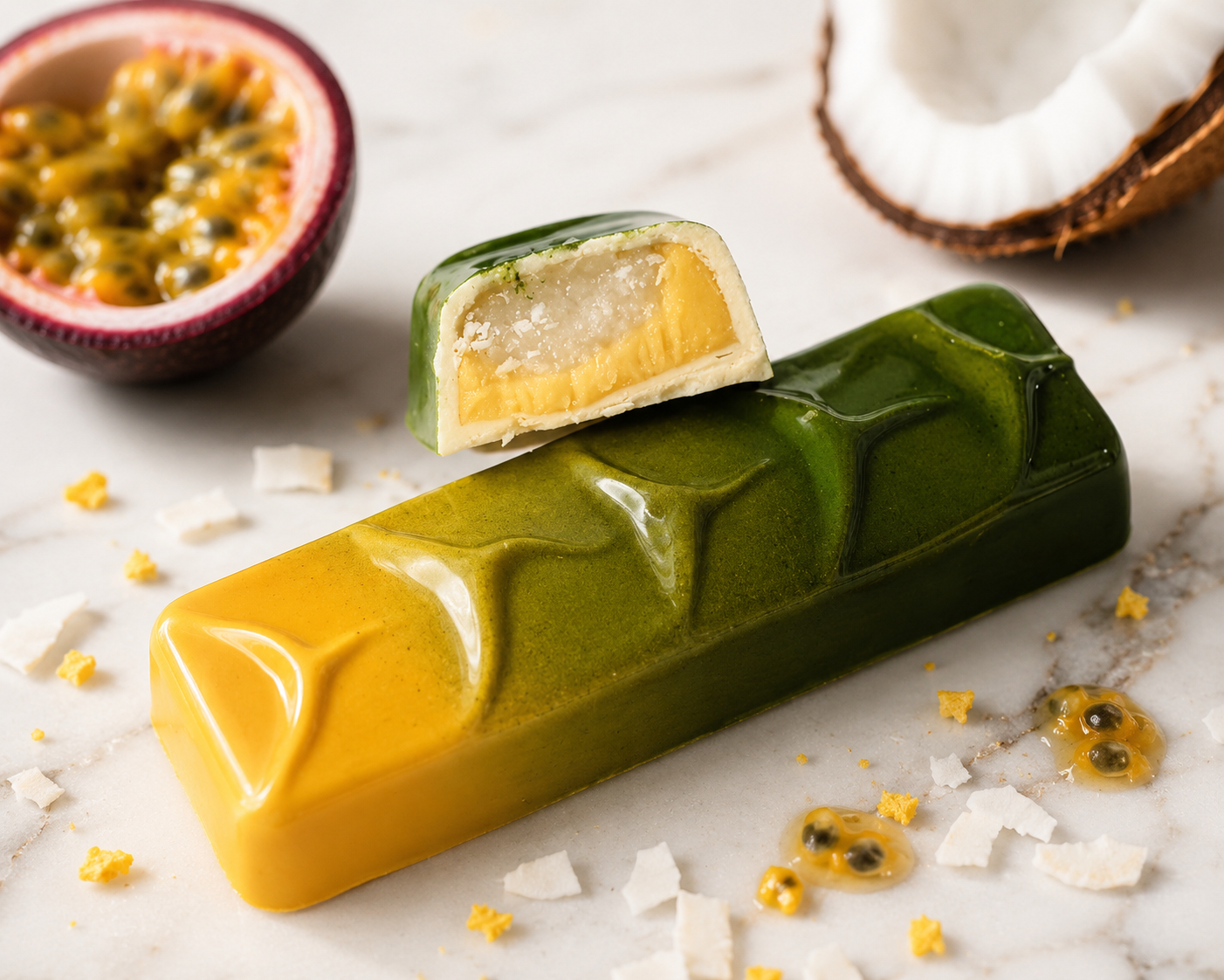 Passion Fruit and Coconut Artisanal Snack Bar
