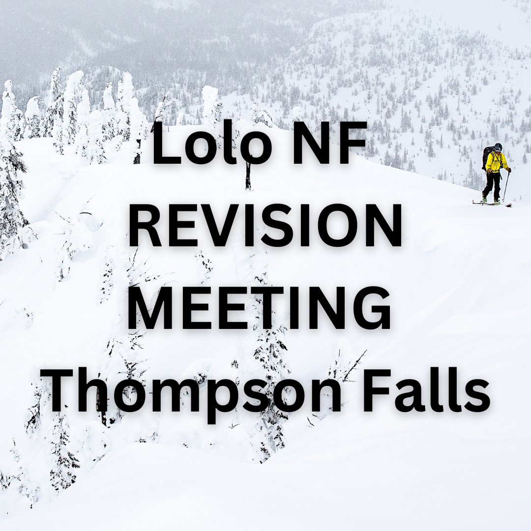 Lolo Forest Plan Revision Community Meeting - Thompson Falls