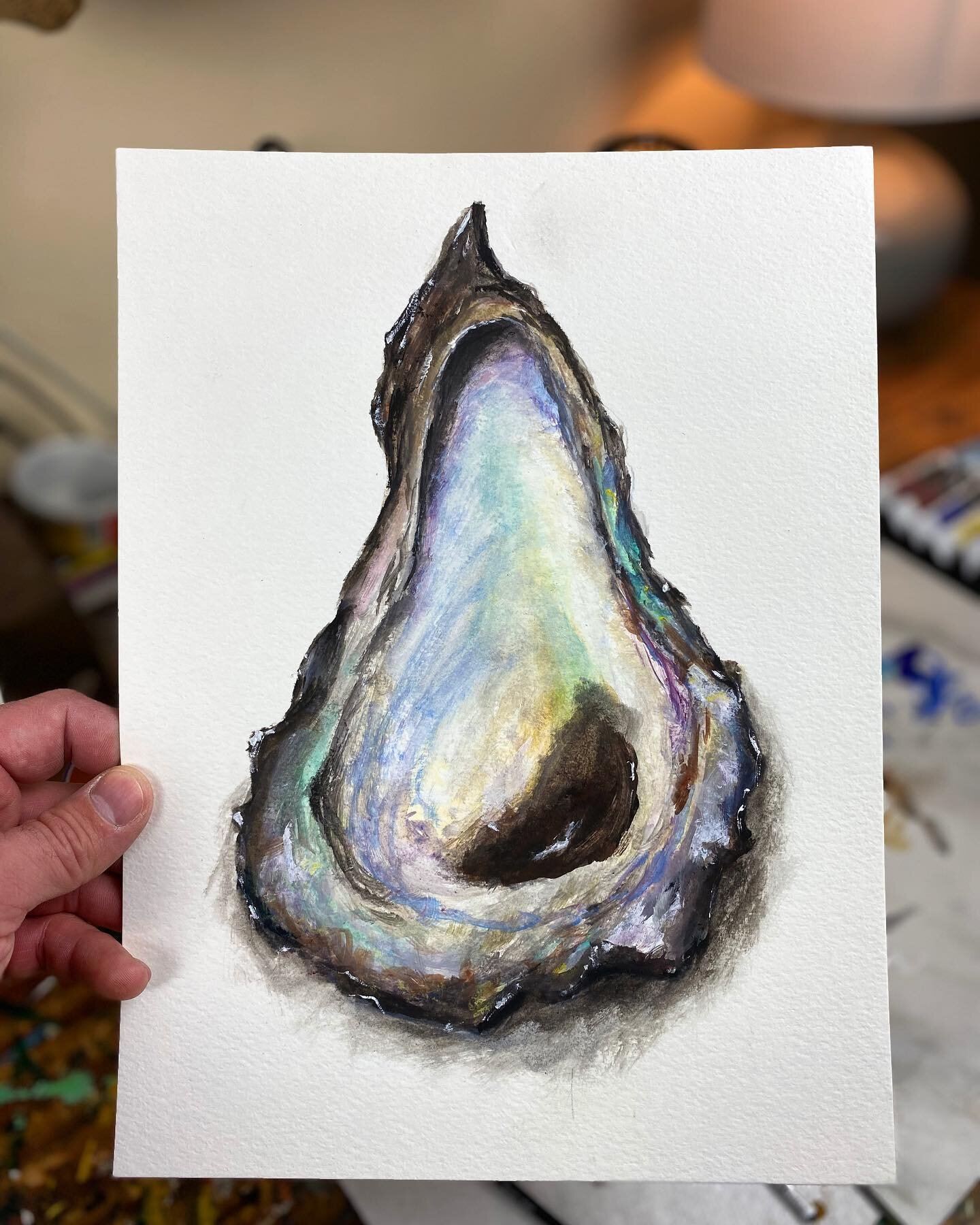 Messing around with some water colors tonight. Life&rsquo;s like an oyster 🦪 sometimes u gotta shuck it to find out what it&rsquo;s all about. #oysterart #select #lifesanoystershuckit #lowcountry #lowcountryviagra #lowcountryart #watercolorpainting