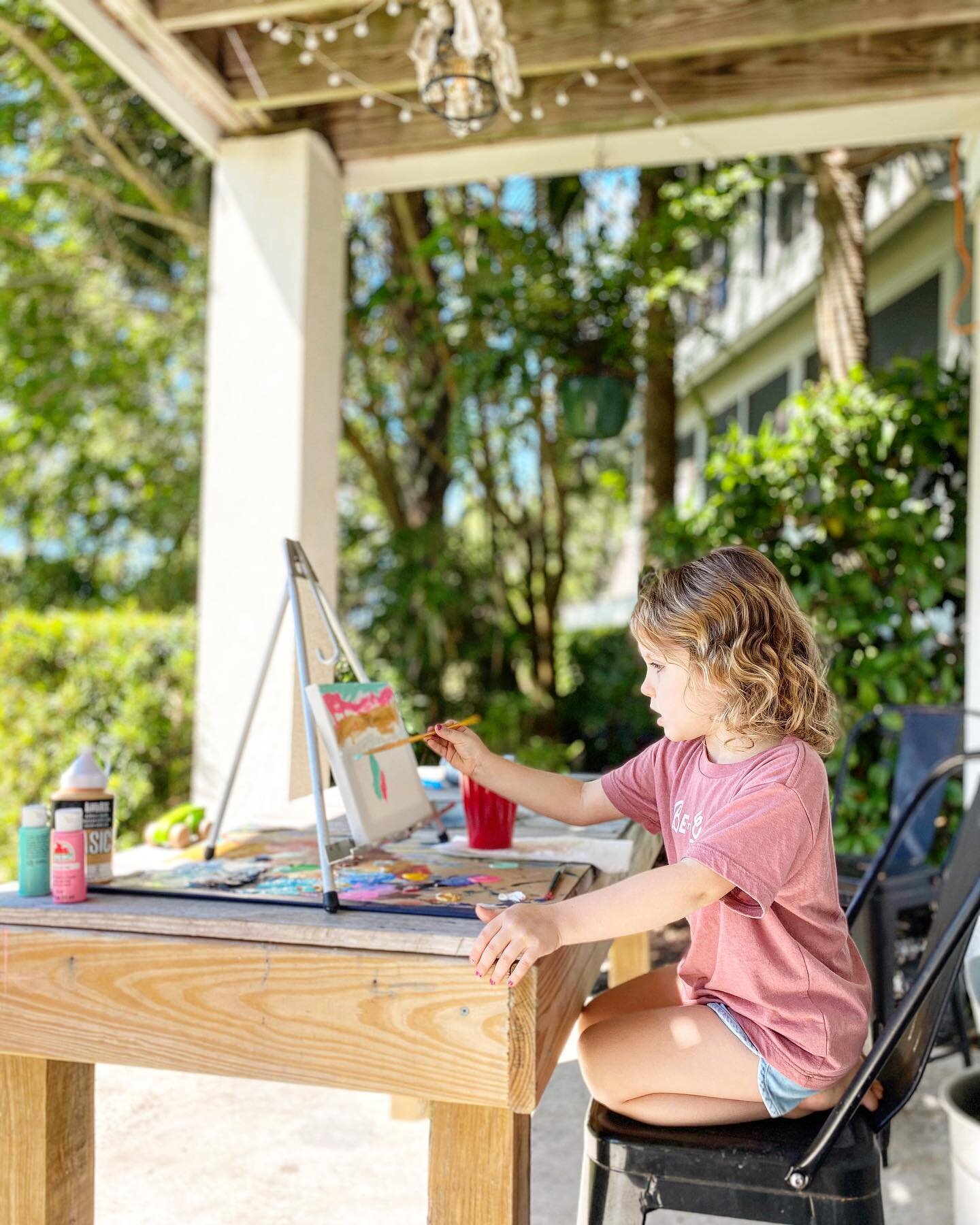 Got a little artist in the making! #marshscape #littleartist #daddysgirl