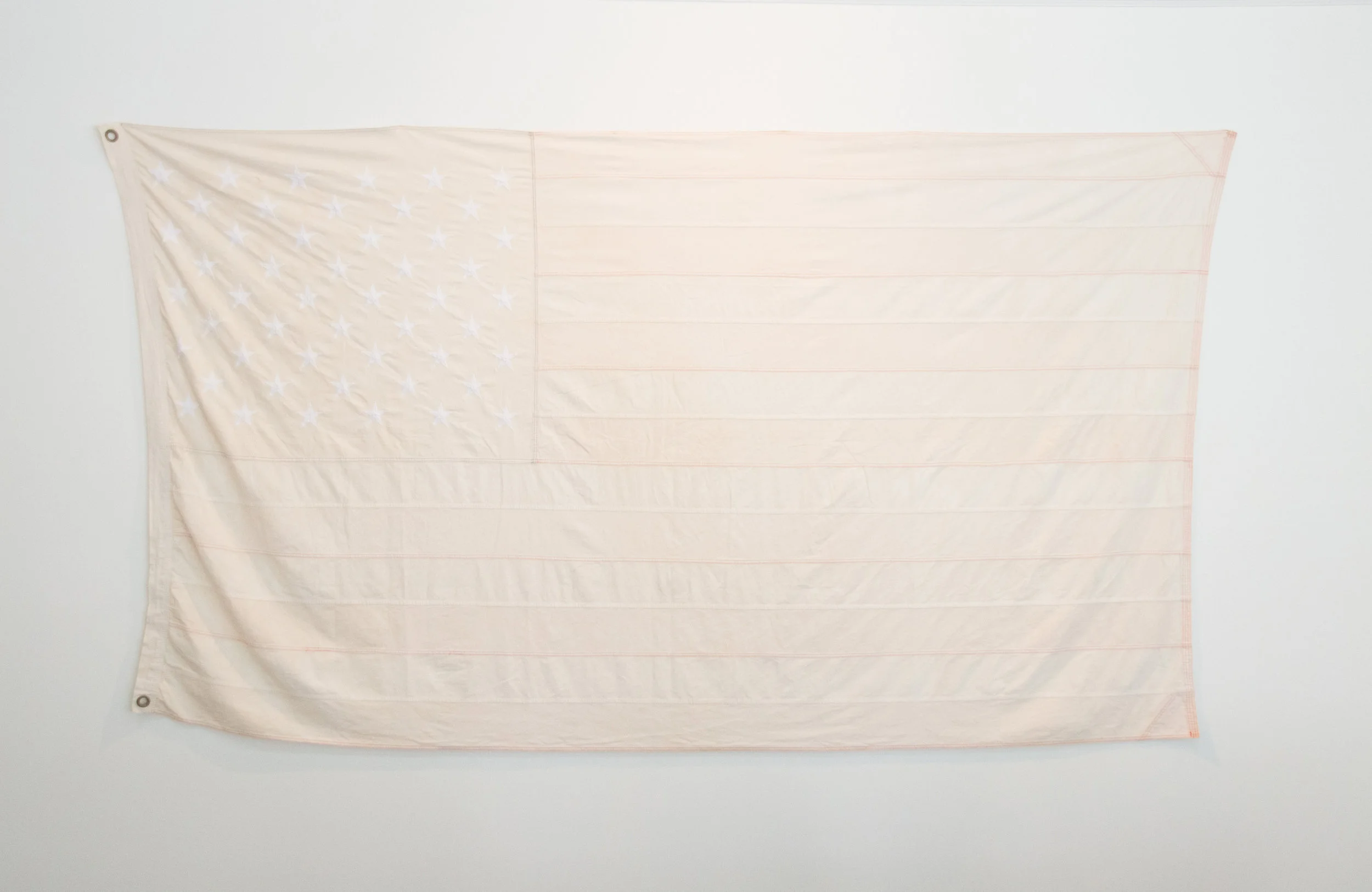 #16 (Whitewashed) 60"x114" United States burial flag 2017 Photo Courtesy: Anna C. Robertson