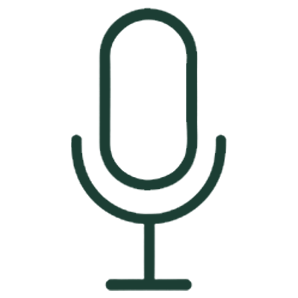 An icon of a microphone.