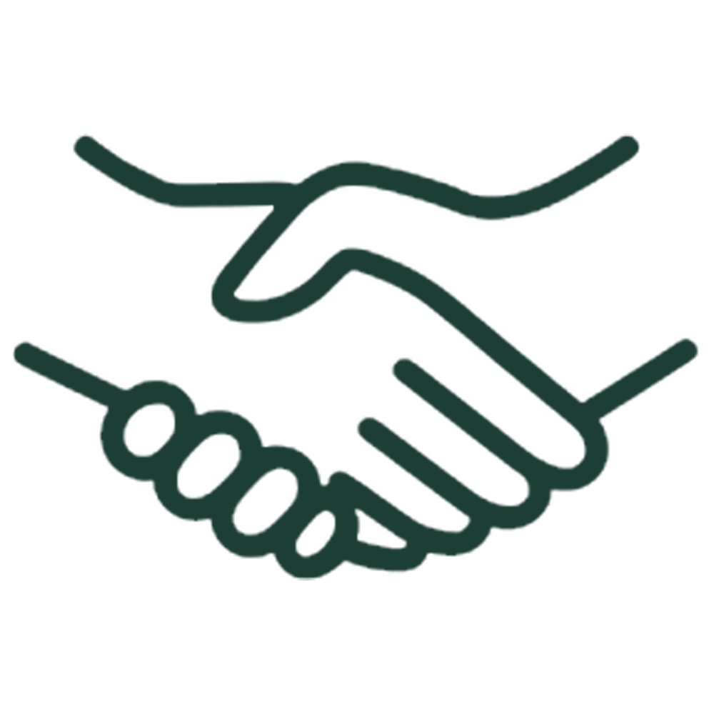 An icon of a handshake.