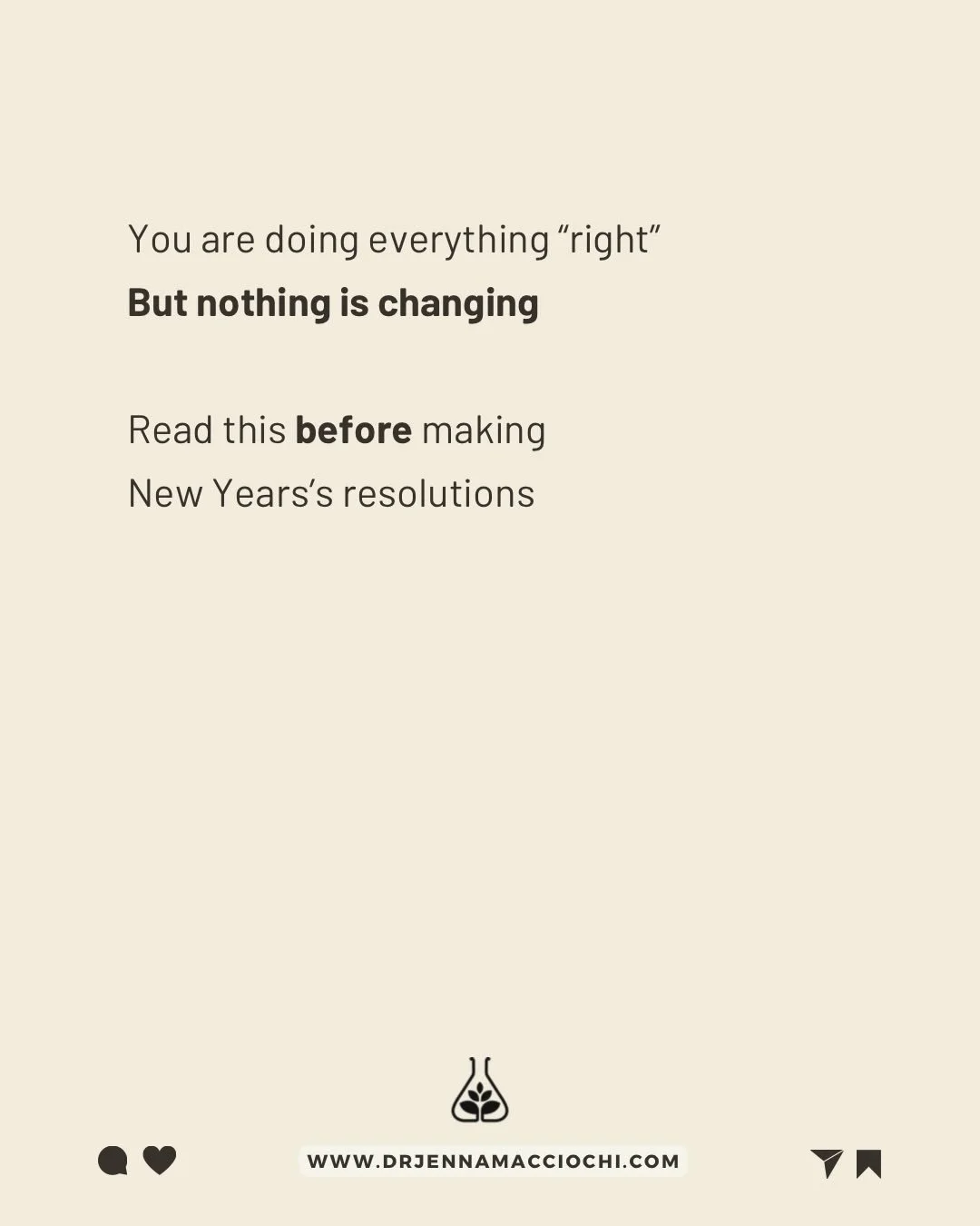 Most New Year messaging says:
&ldquo;Become better.&rdquo;

My message is different:
Understand what your body has been protecting you from. Why you are stuck. Why change feels so hard. 

This is a shift from self-criticism to self-coherence.

We&rsq