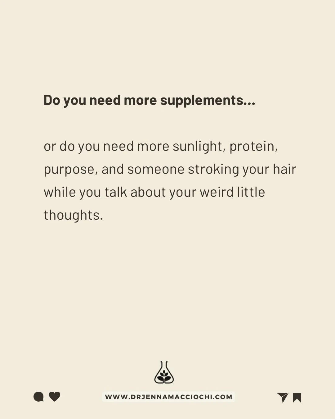 Never knowingly taking myself too seriously on here&hellip;

Because let&rsquo;s face it, wellness without humour is just cortisol with better branding.

Share the one you like the most