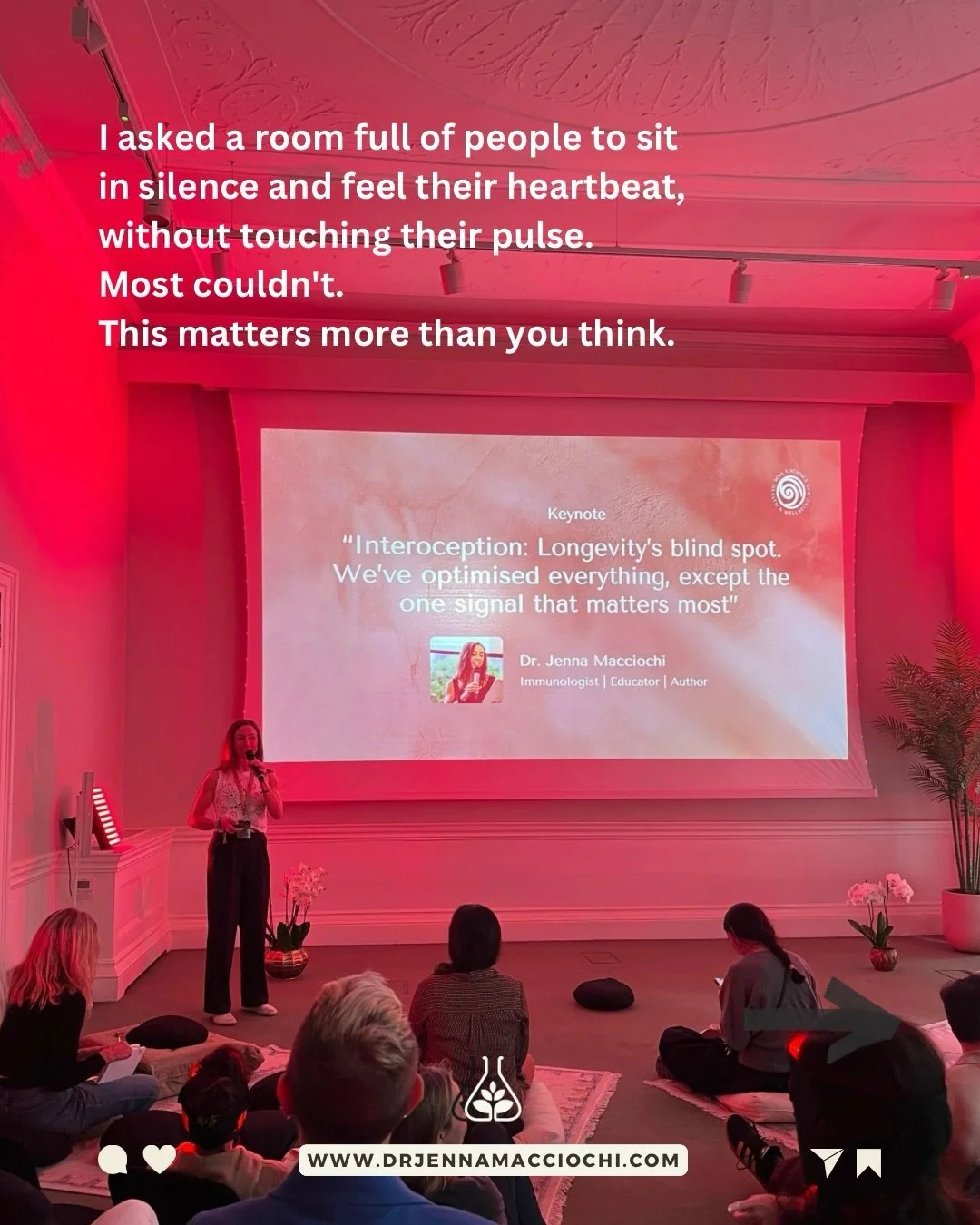 We&rsquo;ve become incredibly sophisticated at tracking ourselves. 

Sleep scores. 
HRV. 
Recovery metrics. 
Steps. 
Calories. 
Productivity. 

But many of us can no longer accurately feel the body we live inside.

At @soulxscience_byfuego I spoke ab