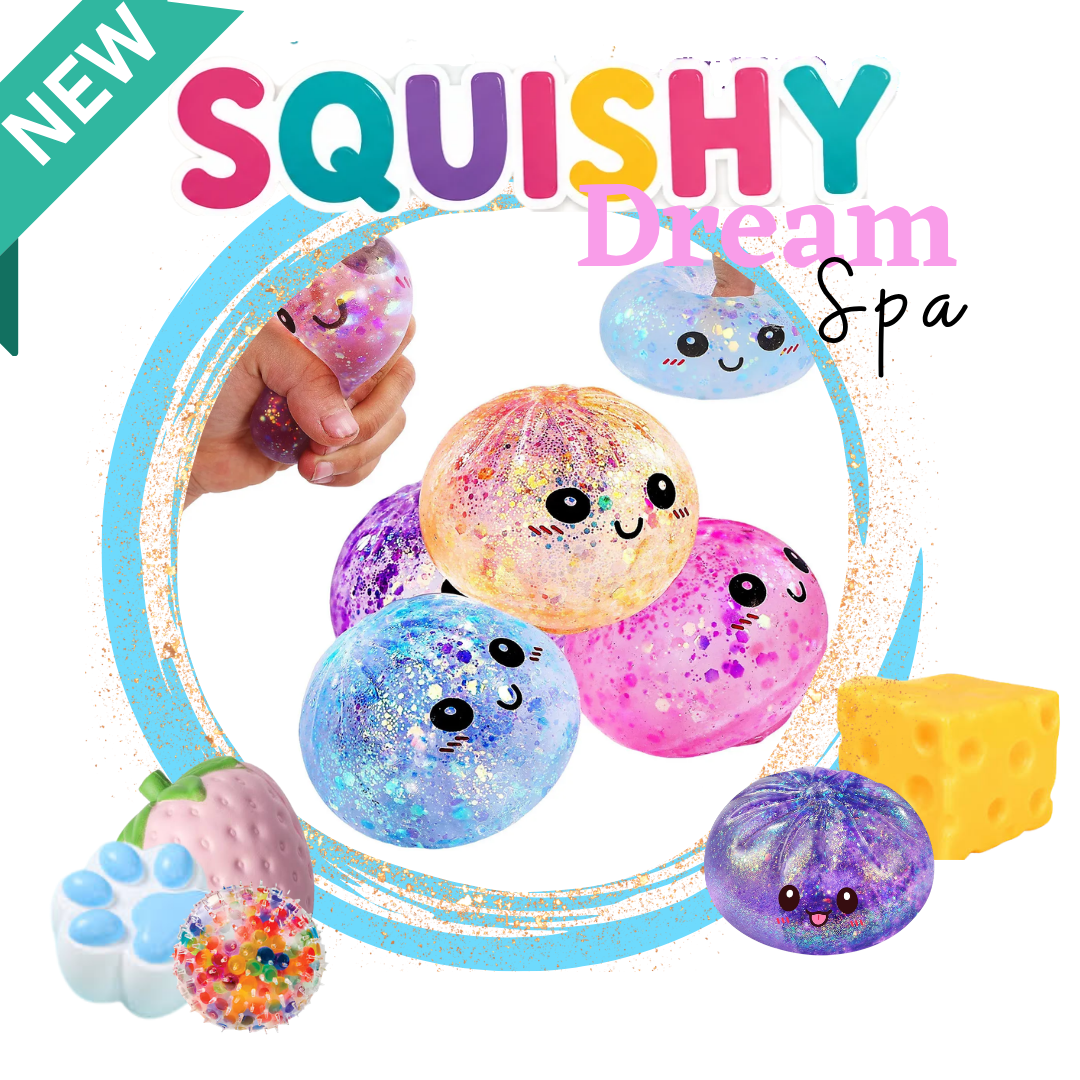 Various squishy to show the new Dream Kid in-store spa party.