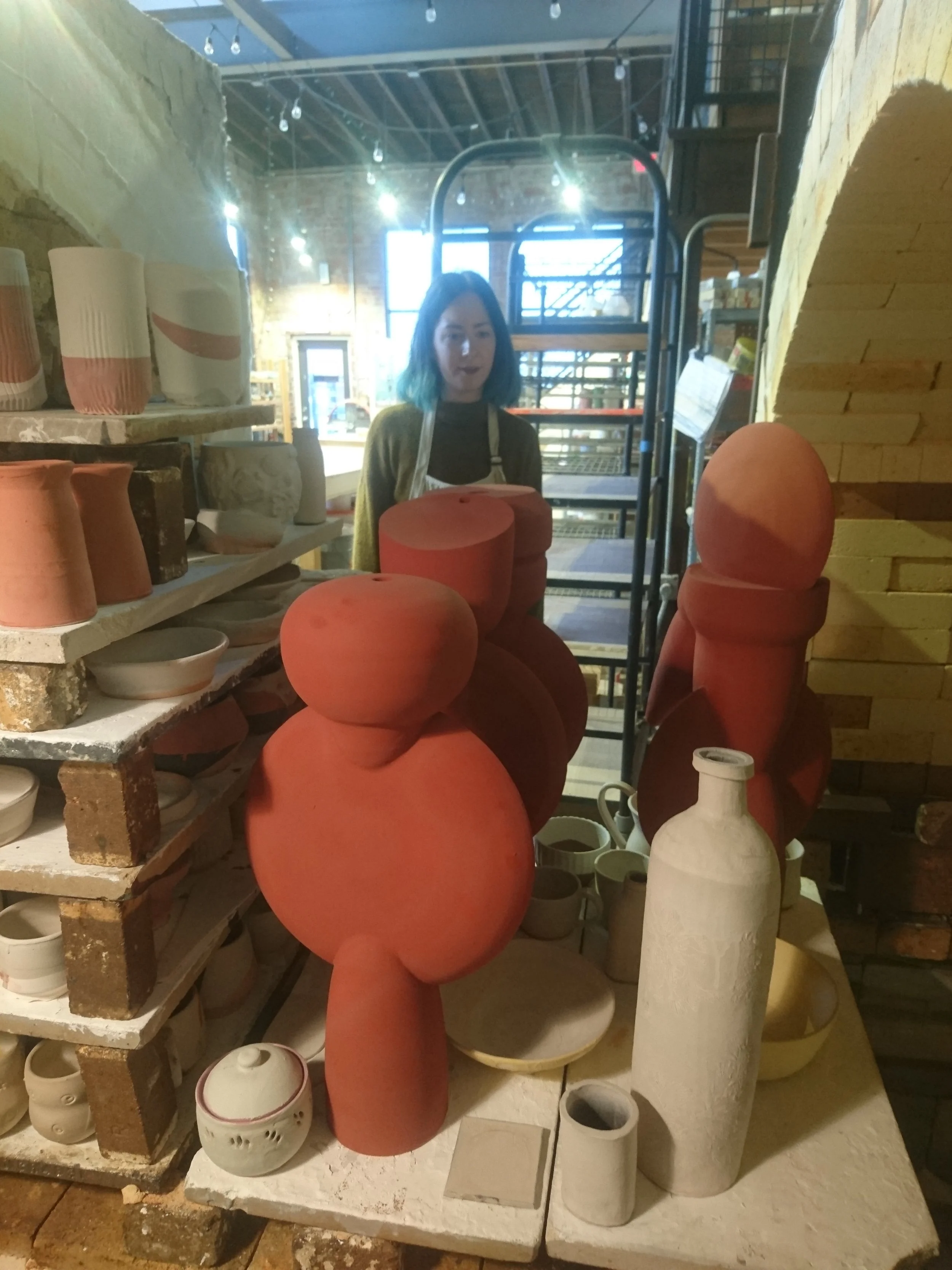 All packed up in the huge gas kiln!
