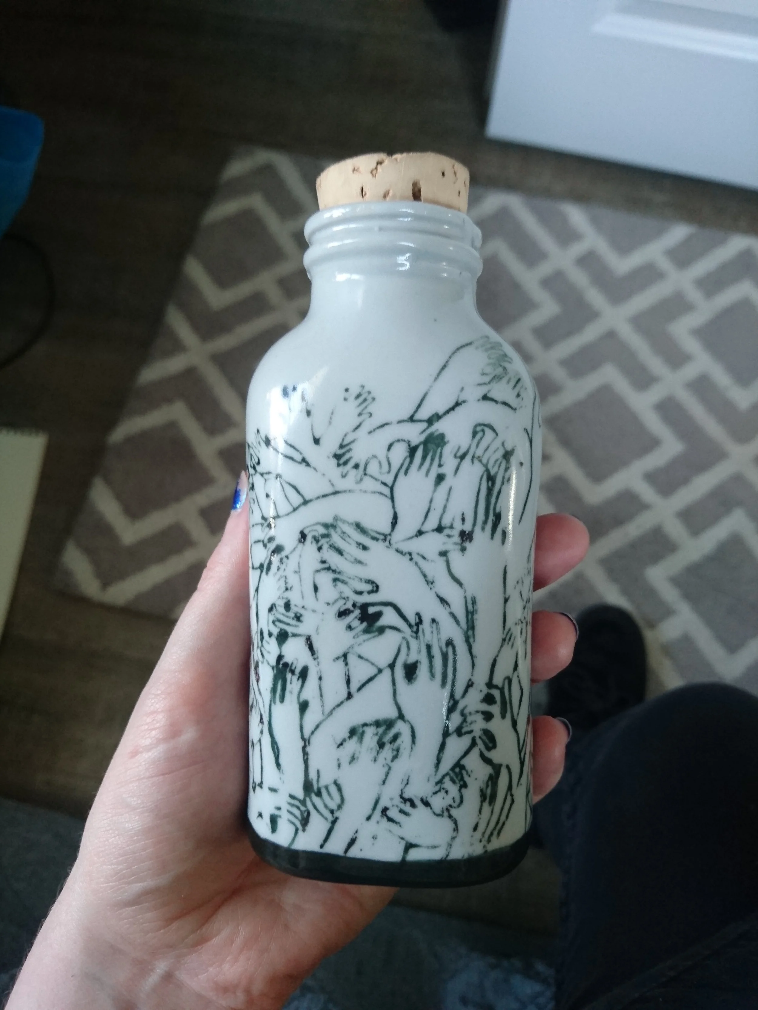 After glazing! This one was destined for the water...