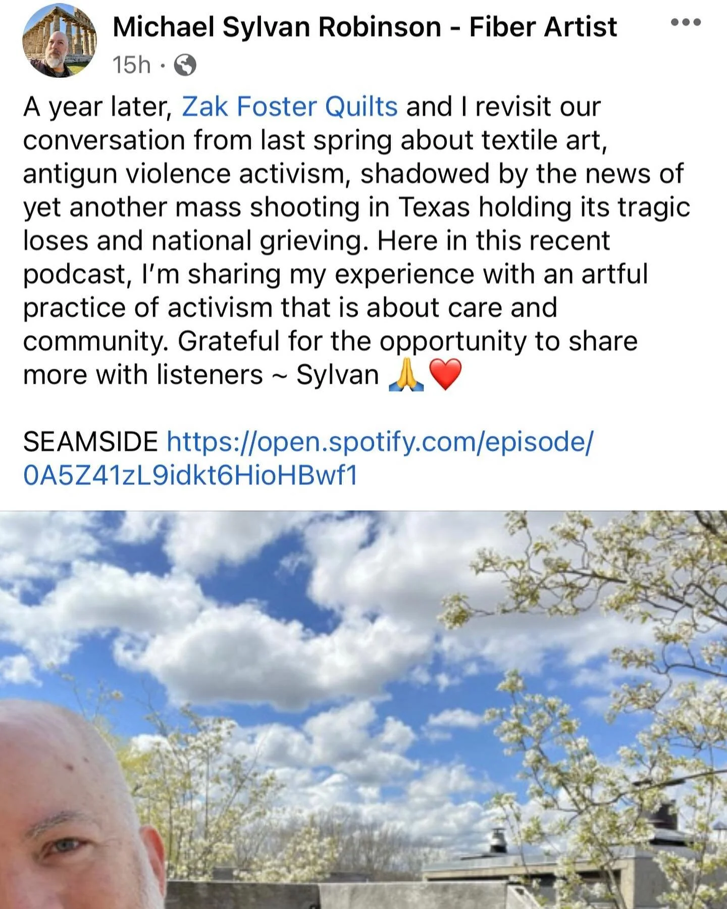 A year later, @zakfoster.quilts and I revisit our conversation from last spring about textile art, antigun violence activism with shadowed by the news of yet another mass shooting in Texas holding its tragic loses and national grieving. Here in this 