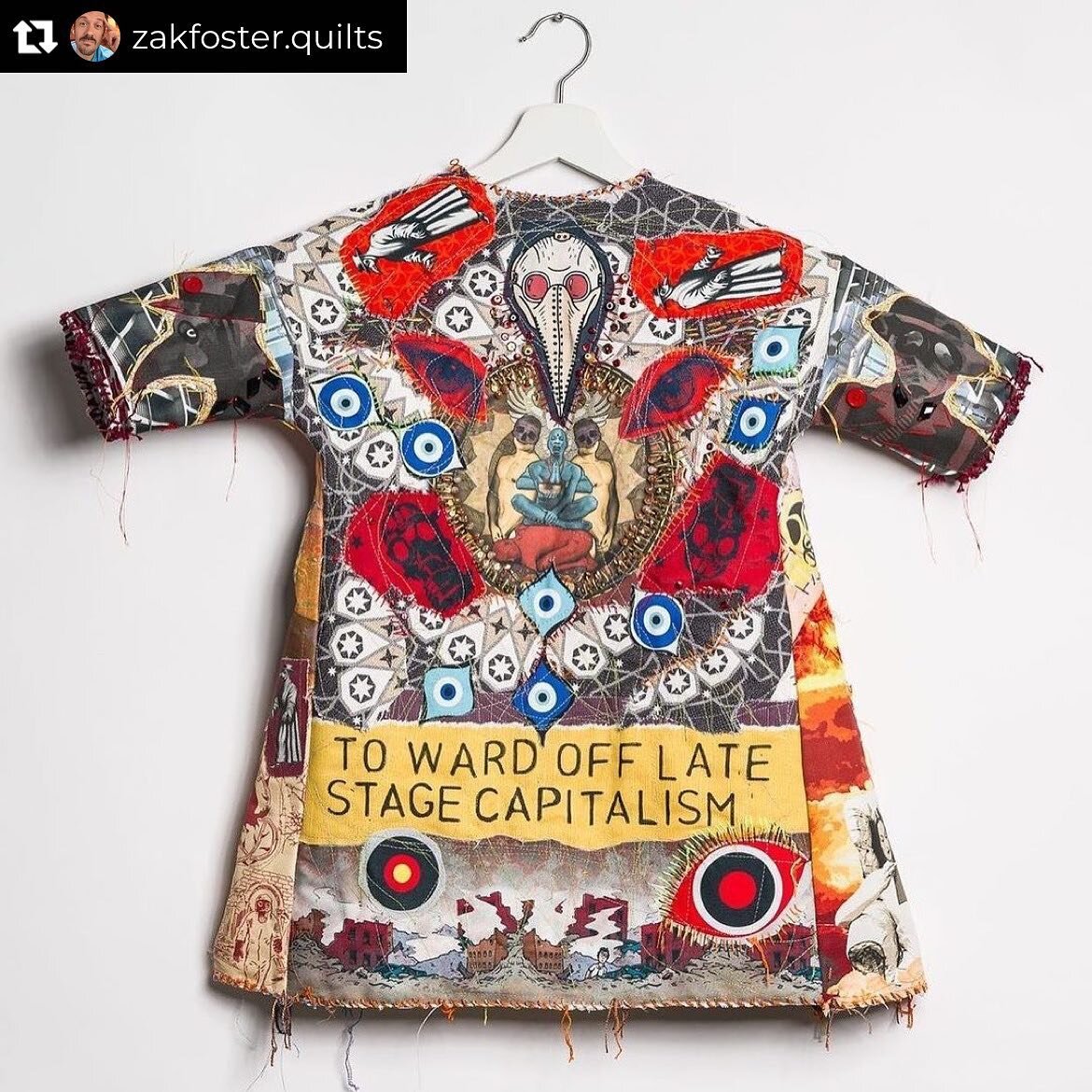 Thank you, @zakfoster.quilts 🌈❤️❤️ Was so great to reconnect with Zak for a Backstitch podcast session even if one year later from our first talk we were once again processing another mass shooting in Texas. So grateful for the opportunity and the f