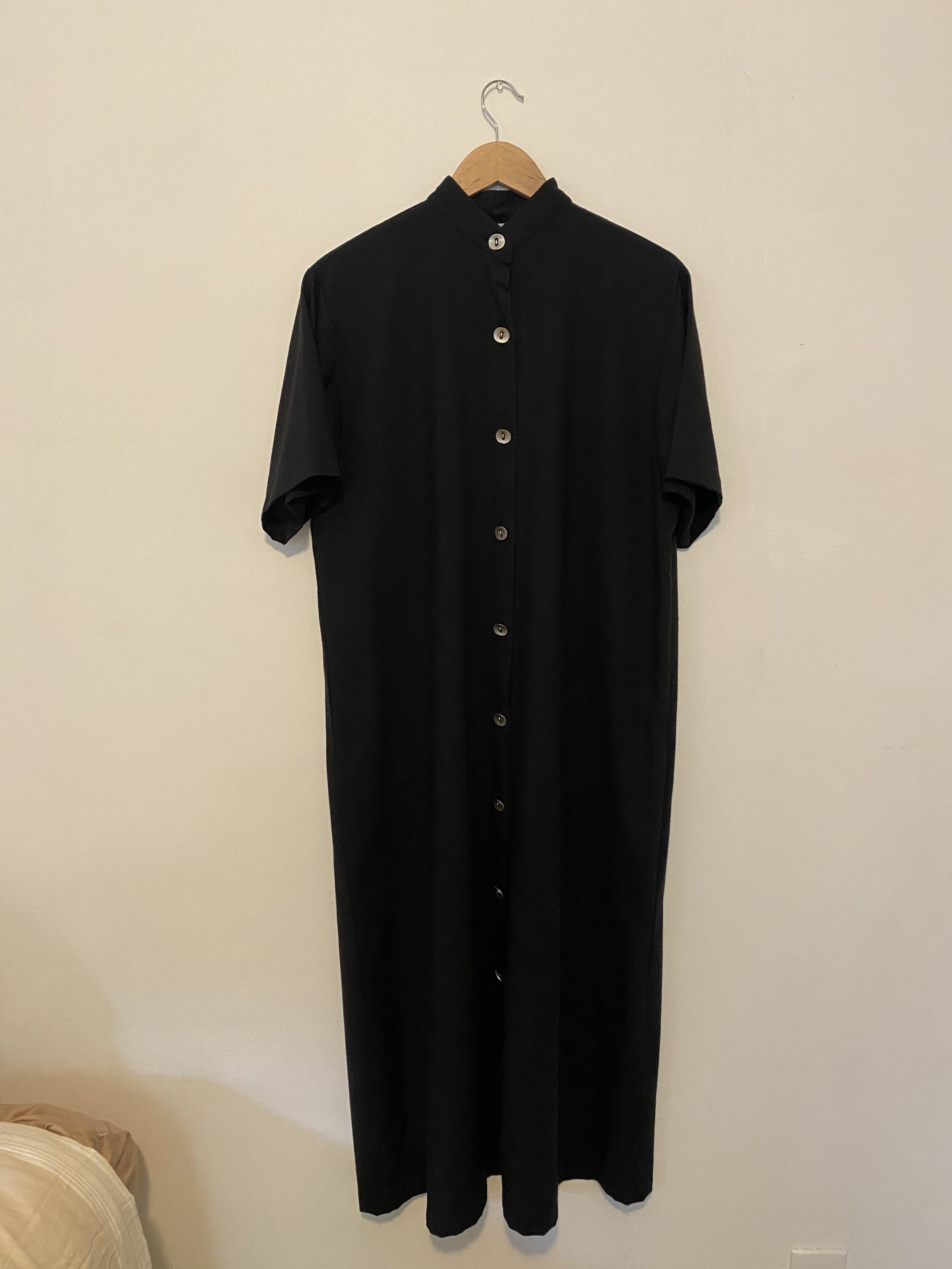 15. Metal Button Black Dress / Sun Showers / L