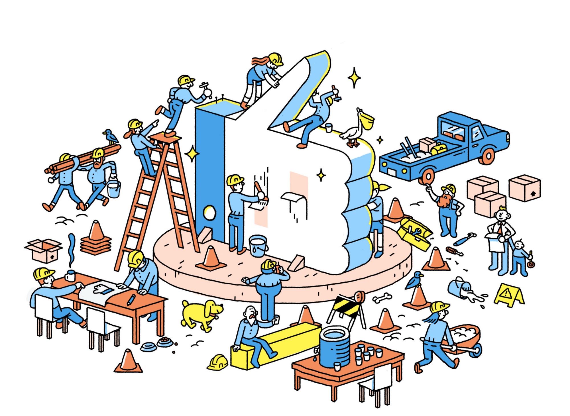 Illustrations by Andrew Colin Beck for this article.