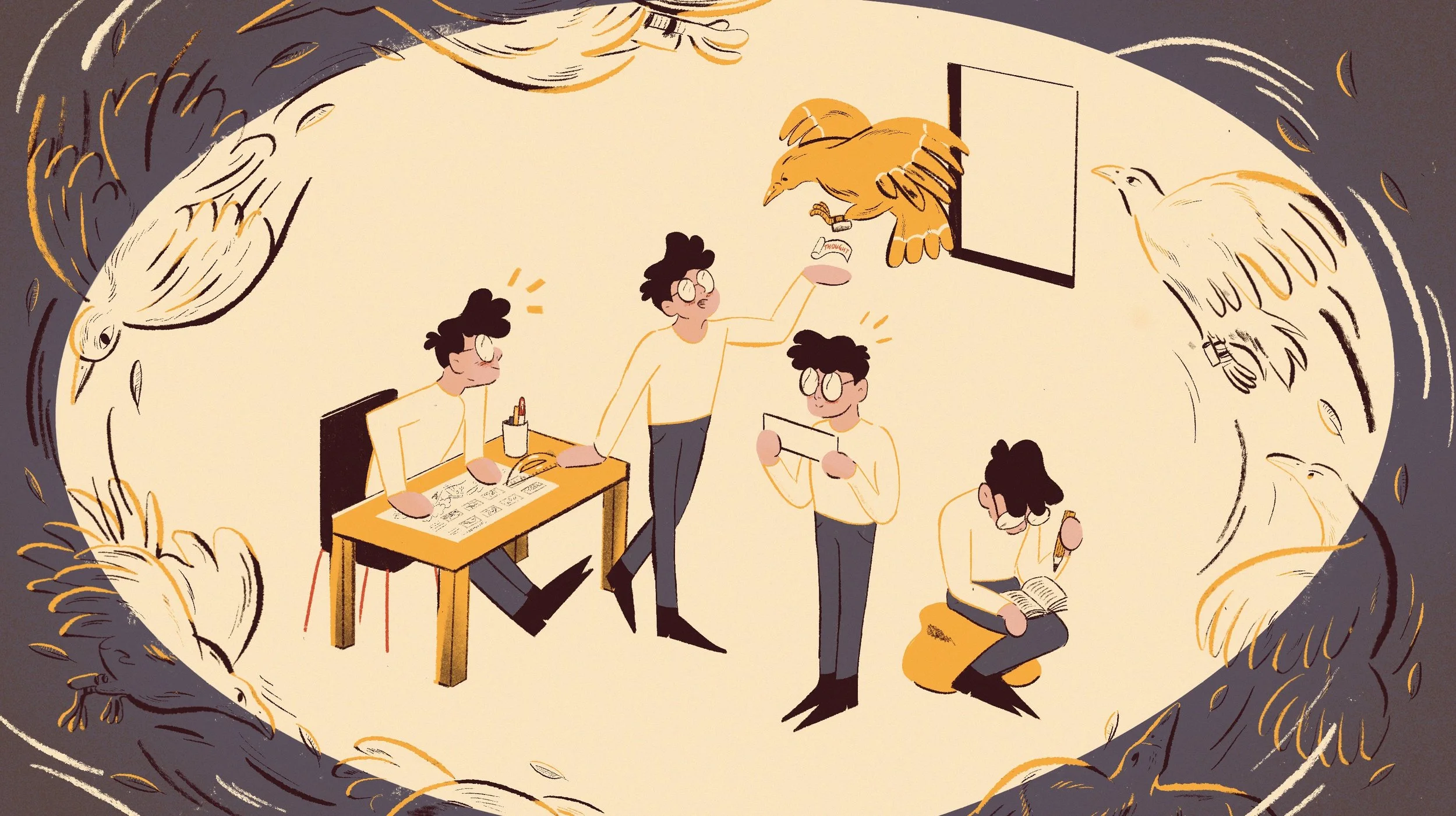 Illustrations by Robbie Cathro for this article.