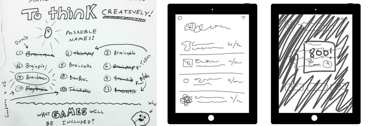 I started imagining what the interface would look like. How would players interact with each of the games? How many games could I offer? What would the menus look like? What about the icon that would hopefully capture people’s attention and vividly stick out in their memory?